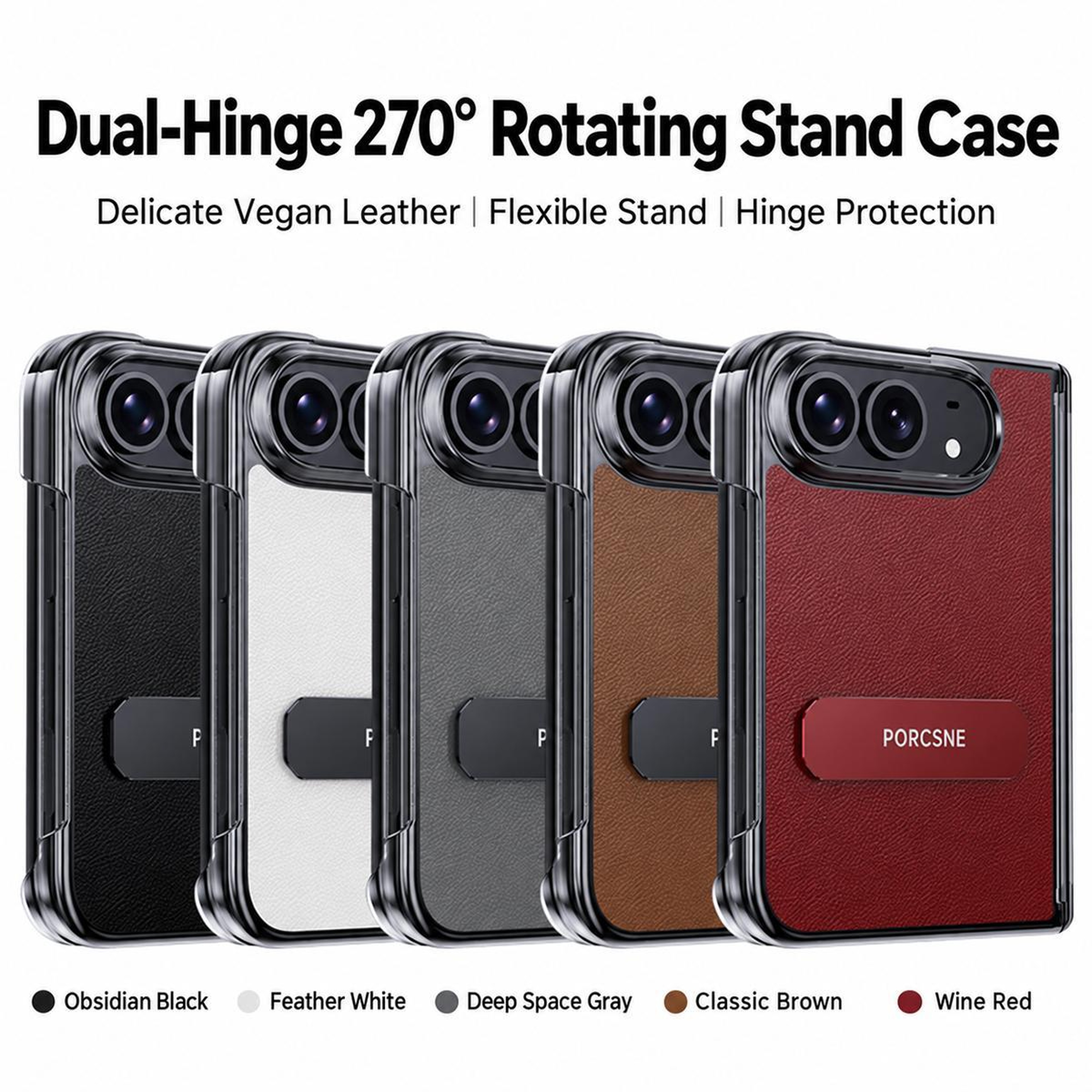 iPhone Duo Dual-Hinge Case with 270° Rotating Metal Kickstand – view 7