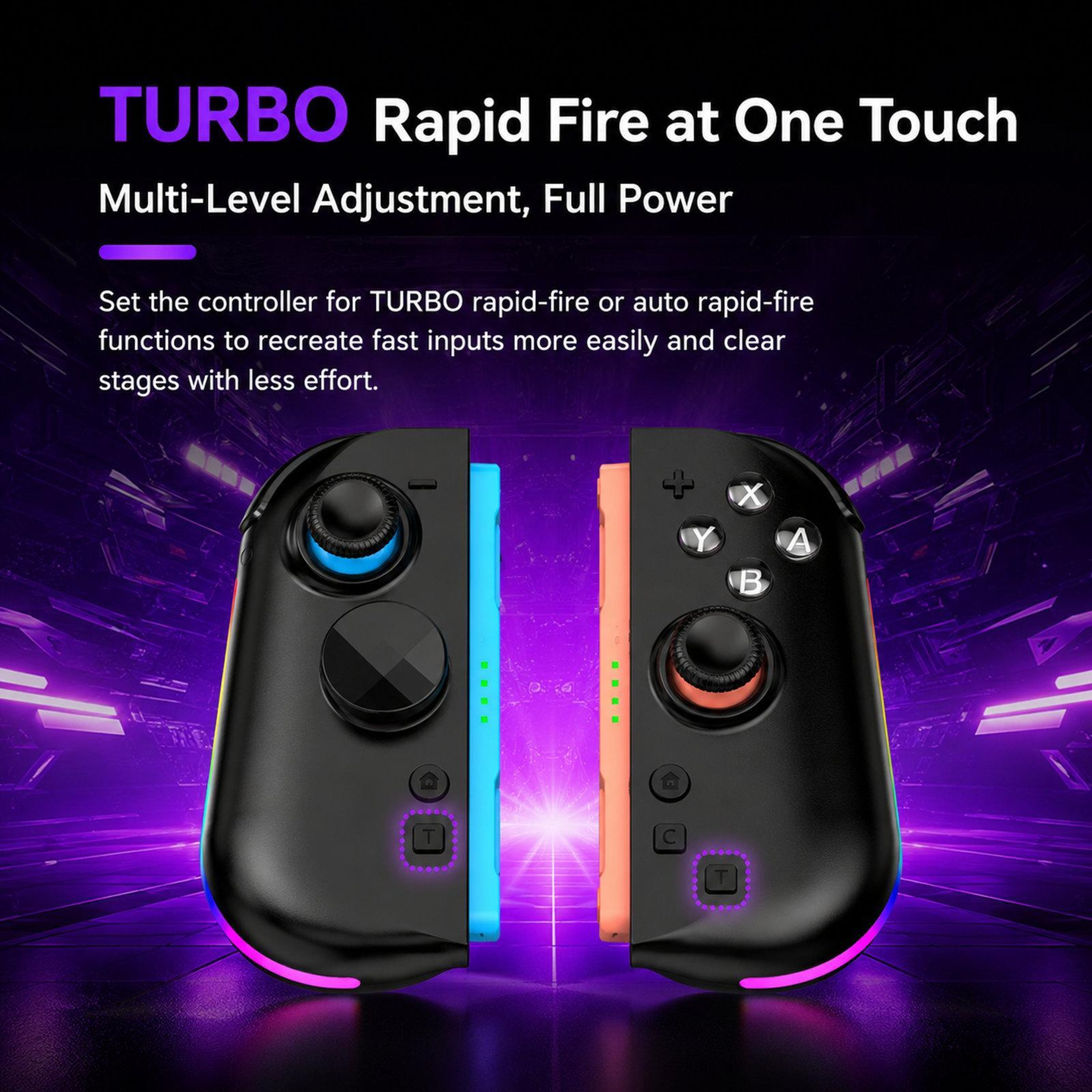 Switch 2 Magnetic Controllers with Hall-Effect Joysticks and Bluetooth 5.4 – view 2