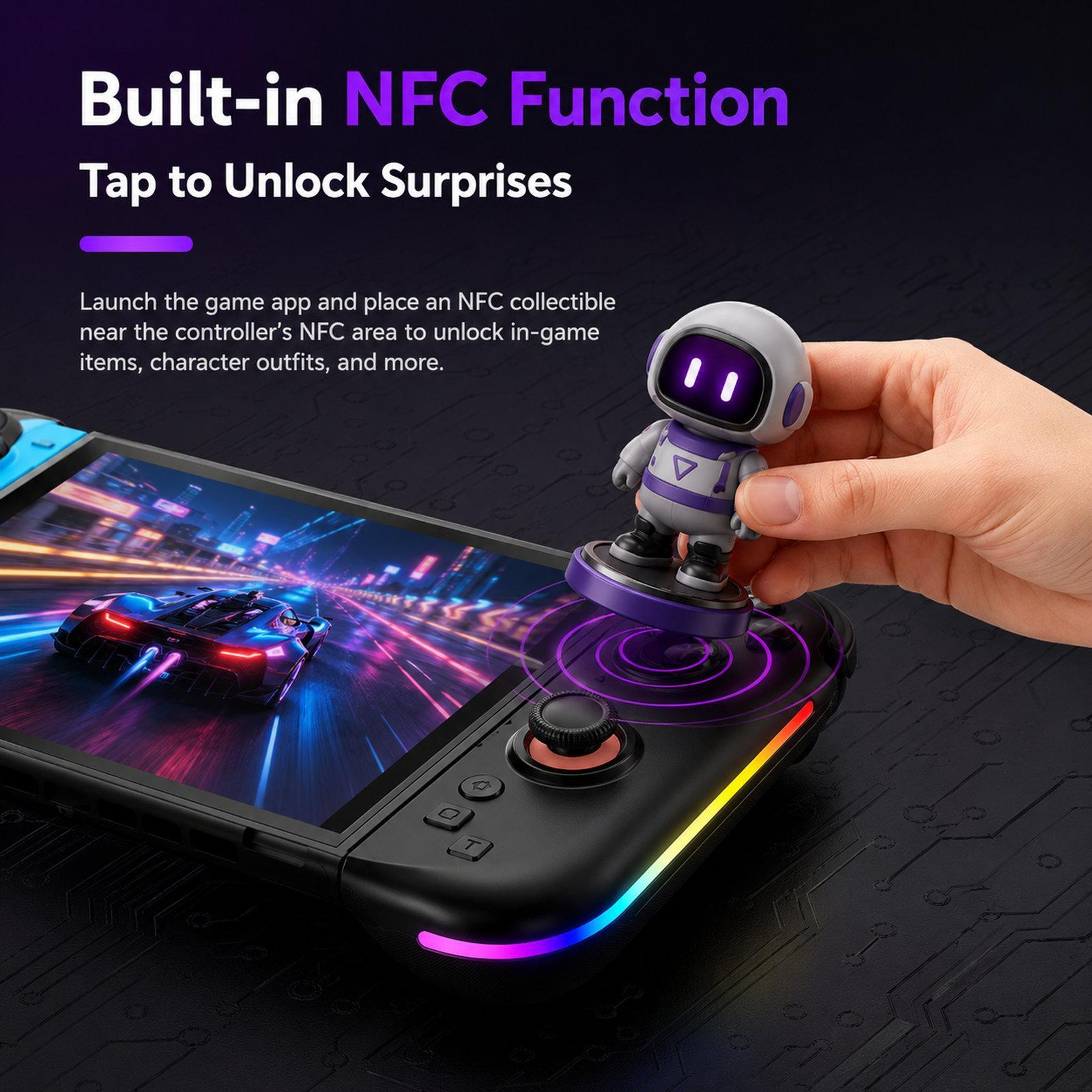 Switch 2 Magnetic Controllers with Hall-Effect Joysticks and Bluetooth 5.4 – view 5