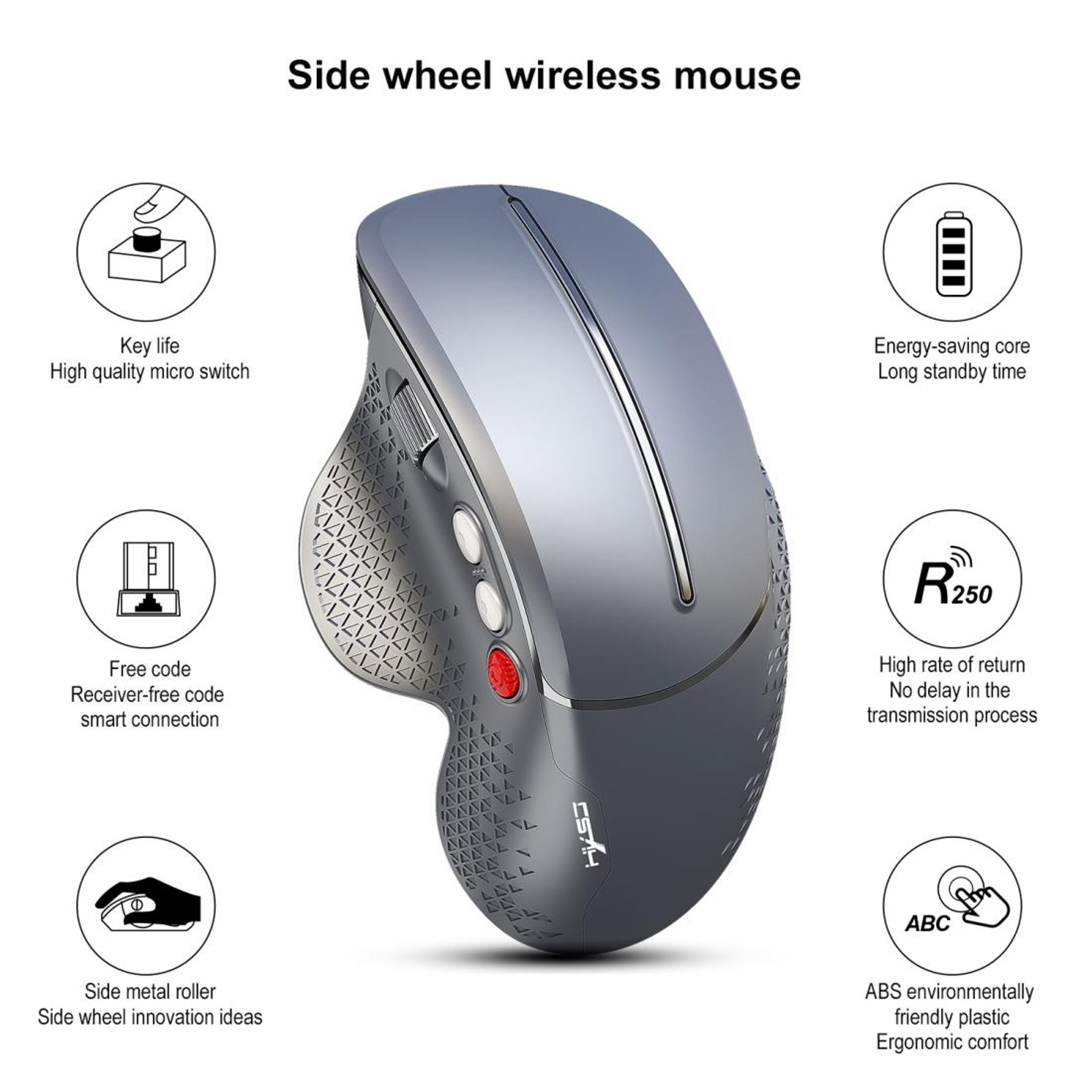 2.4GHz Wireless Vertical Mouse with 4-Level Adjustable DPI – view 6