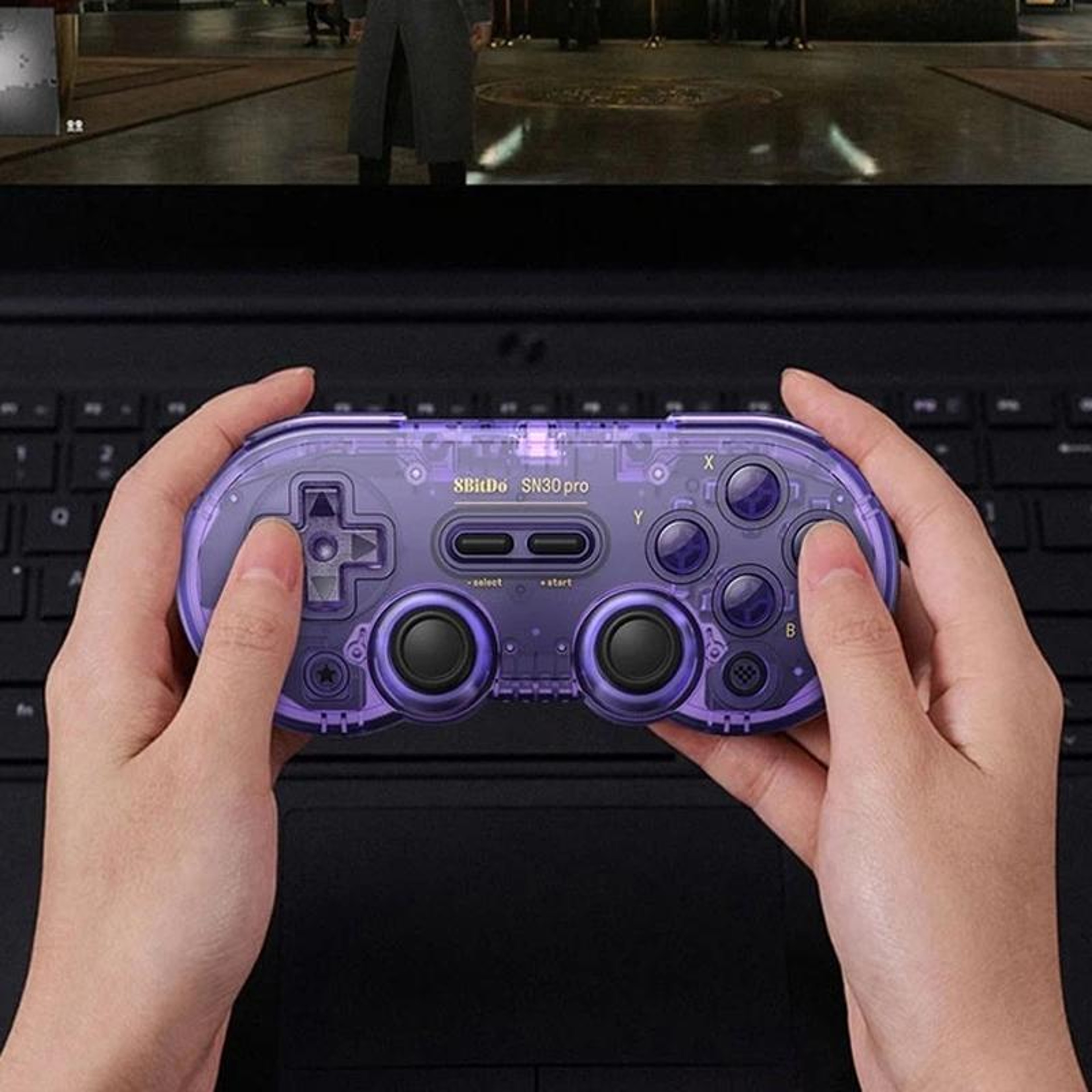 SN30 Pro Retro Translucent Wireless Bluetooth Gamepad with Motion Control – view 2
