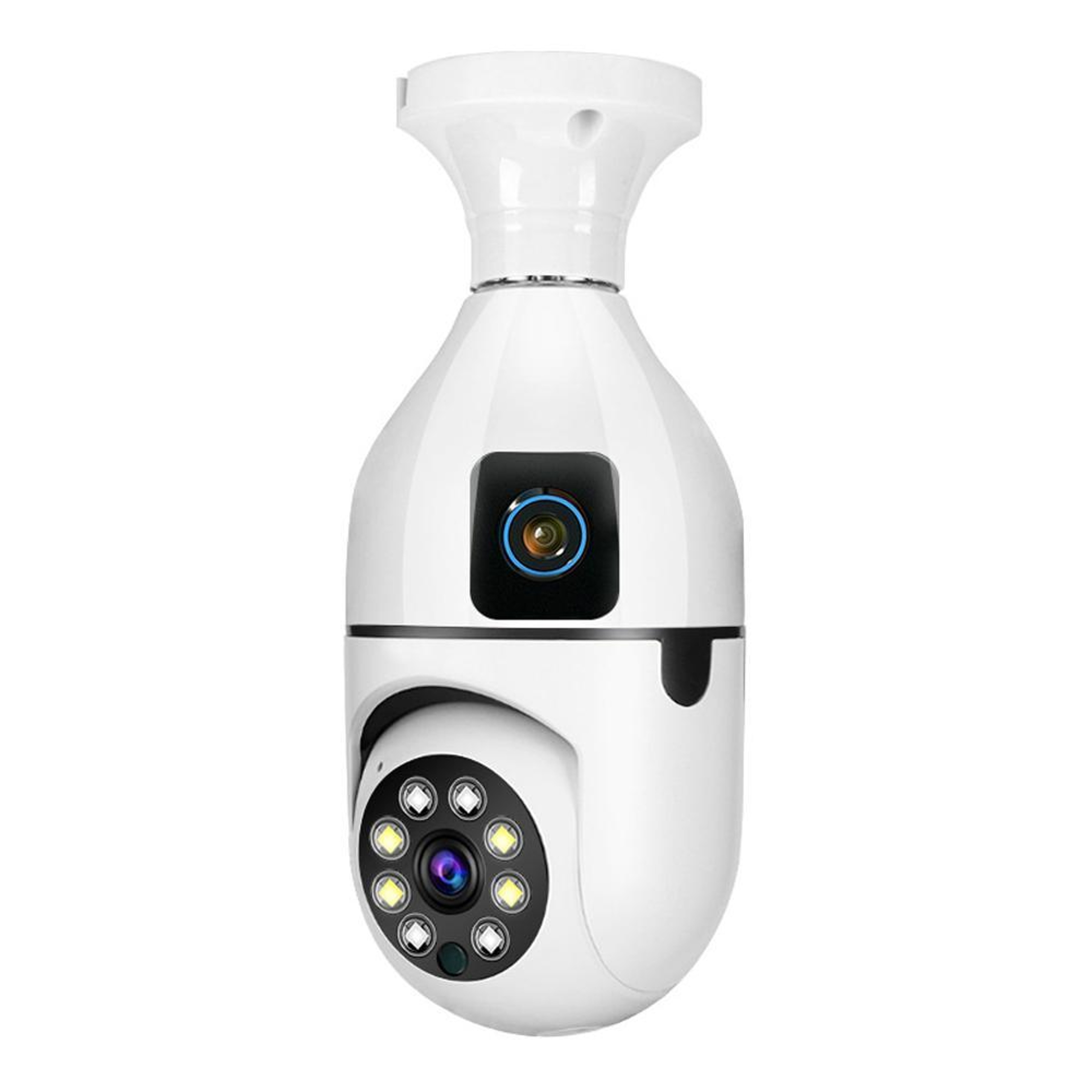 4MP Dual-Lens WiFi Light Bulb Security Camera with 360° PTZ and Night Vision – view 1