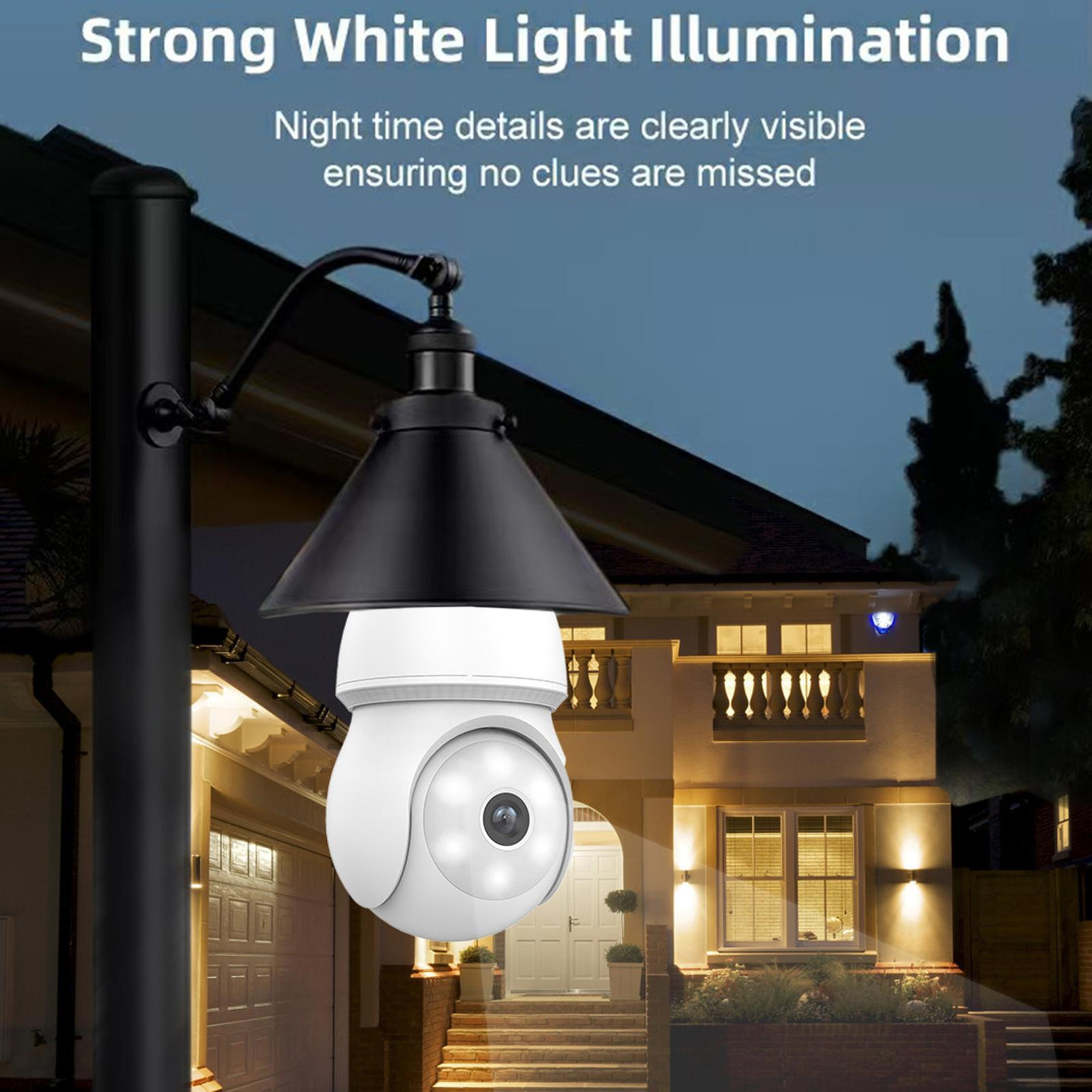 E27 WiFi Light Bulb Security Camera with 1080P HD Night Vision and Motion Tracking – view 3
