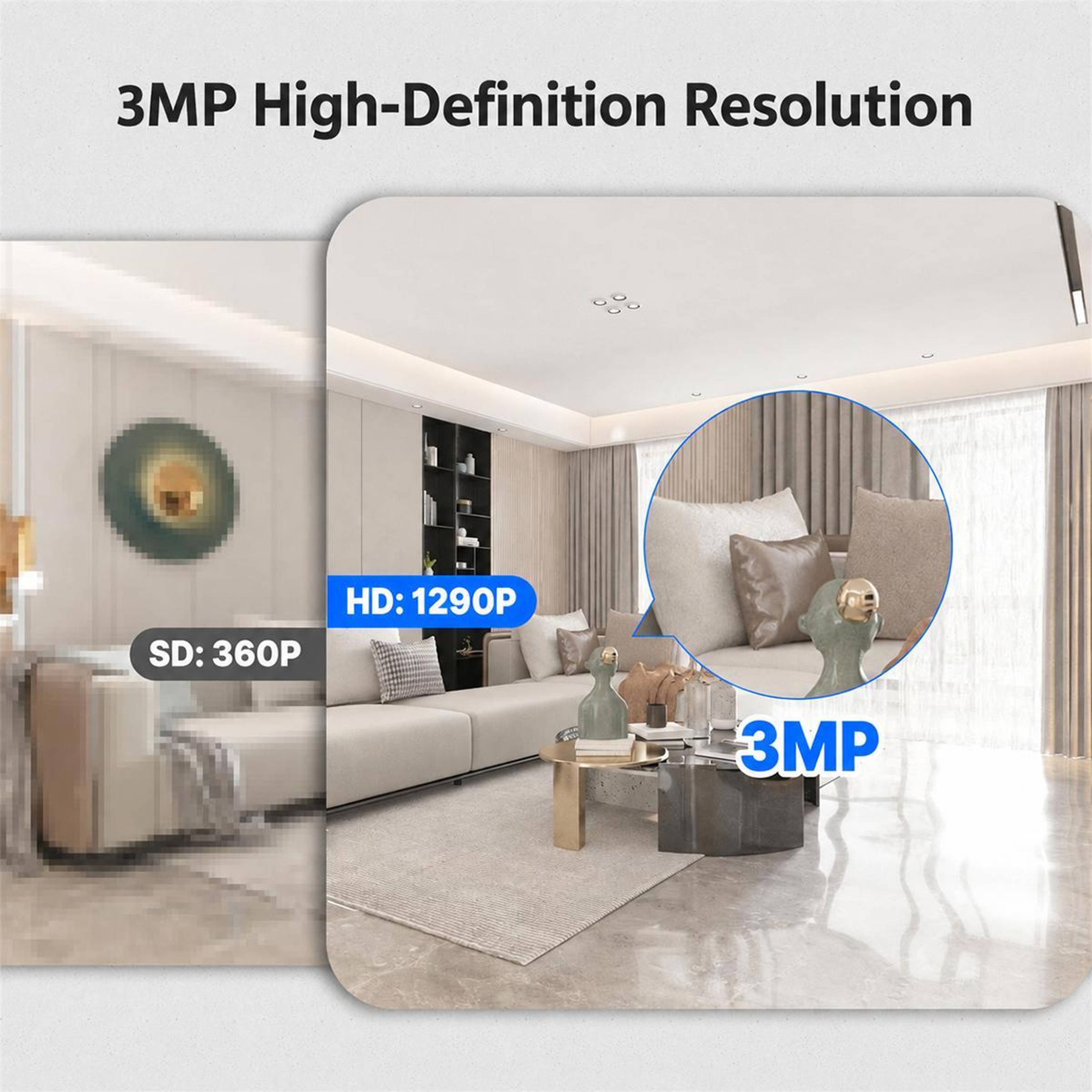 3MP WiFi Indoor Security Camera with 360° Pan Tilt Night Vision and Motion Tracking – view 8