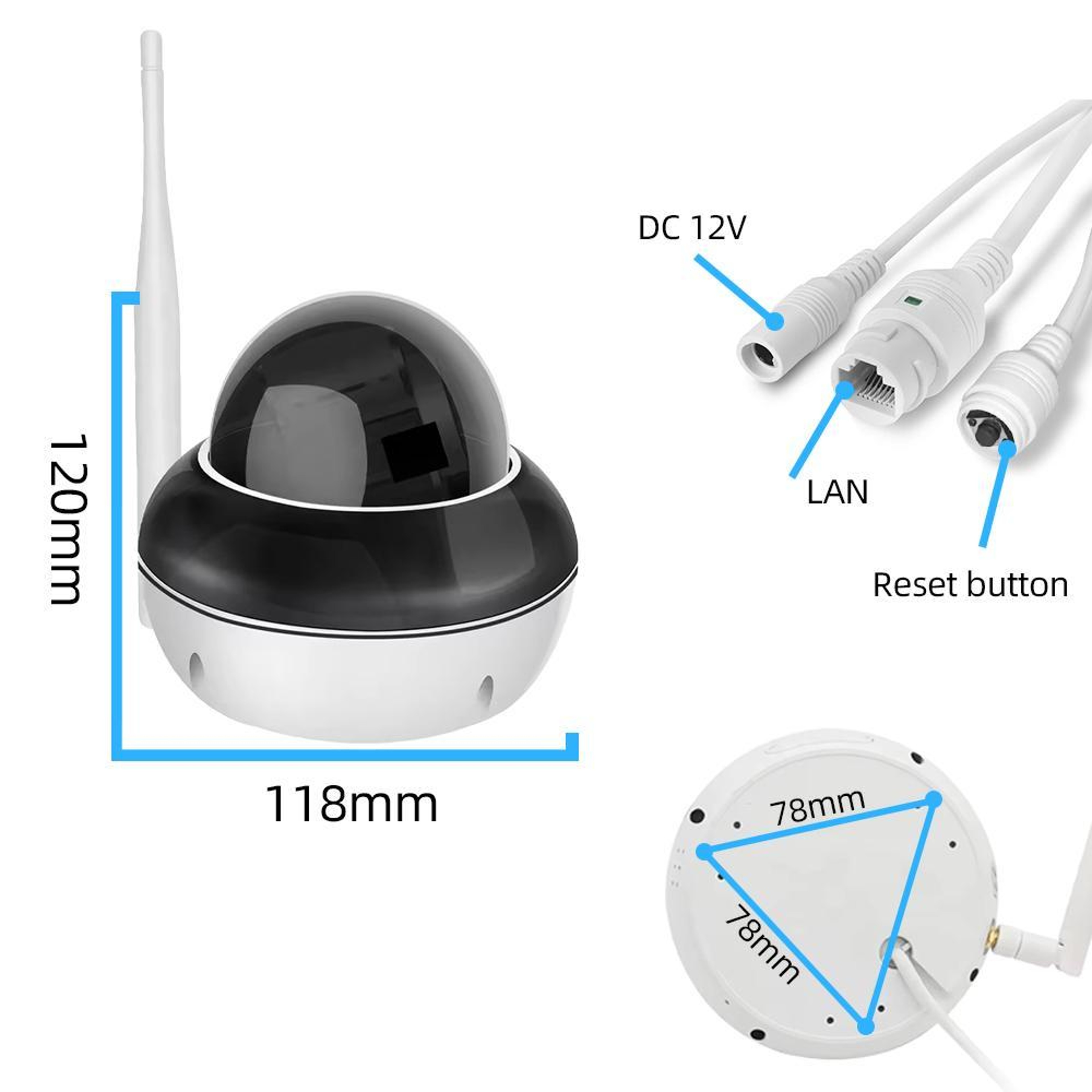 5MP Outdoor Dome Security Camera with 5X Optical Zoom and Dual-Band Wi-Fi – view 8