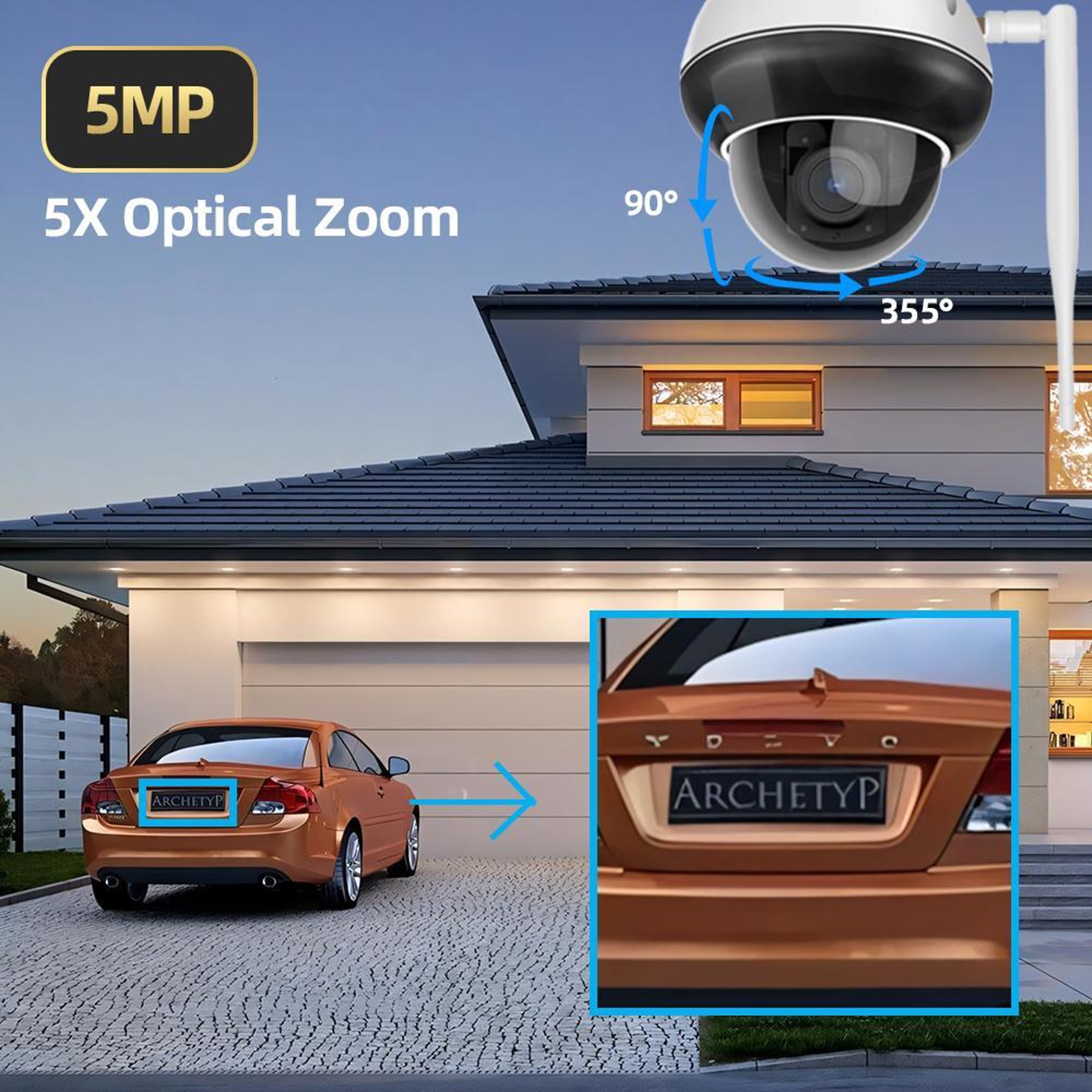 5MP Outdoor Dome Security Camera with 5X Optical Zoom and Dual-Band Wi-Fi – view 12