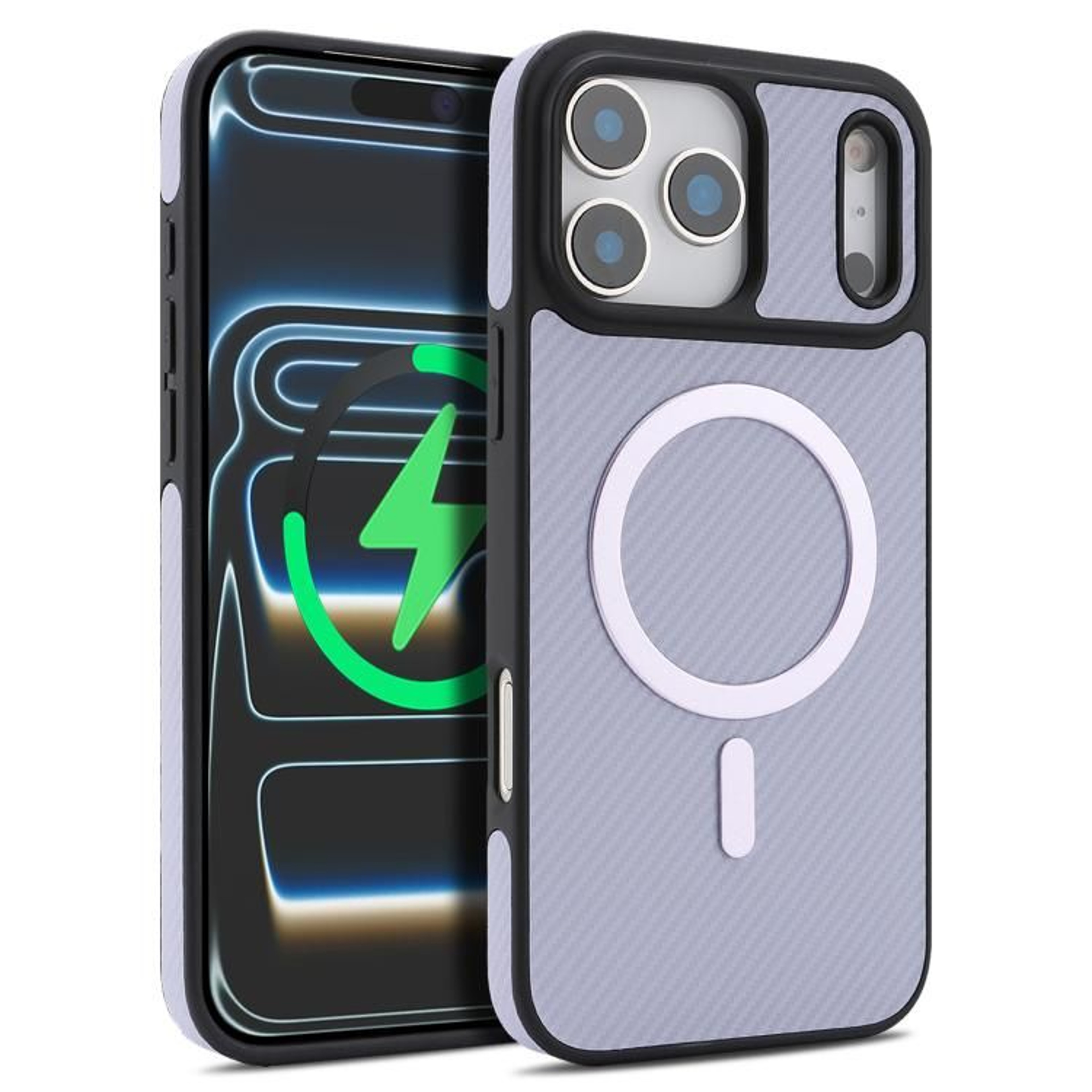 IPhone 18 Pro Case Carbon Fiber Leather MagSafe Phone Case With Camera Protection 11
