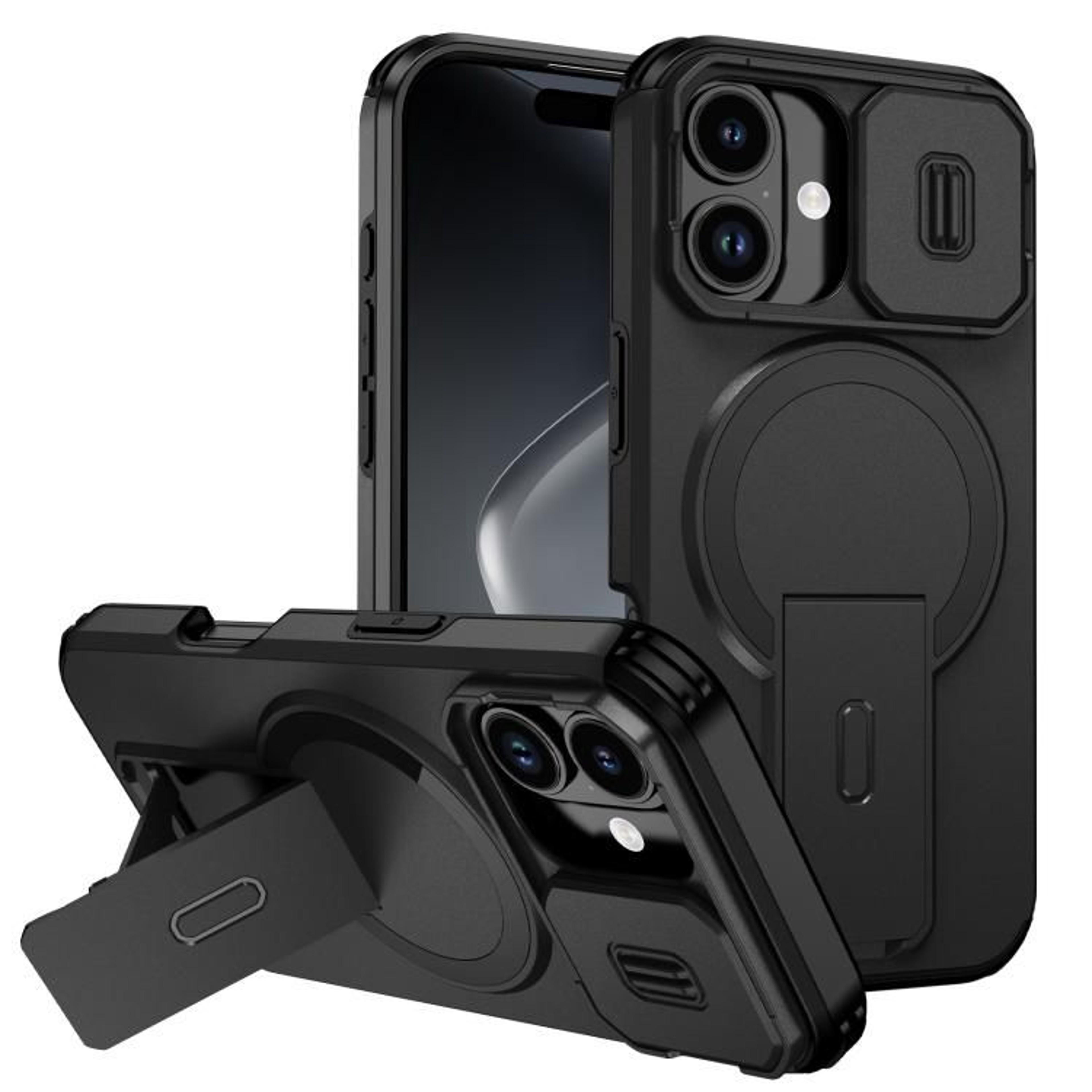 IPhone 18 MagSafe Case With Sliding Camera Cover And Magnetic Holder 10