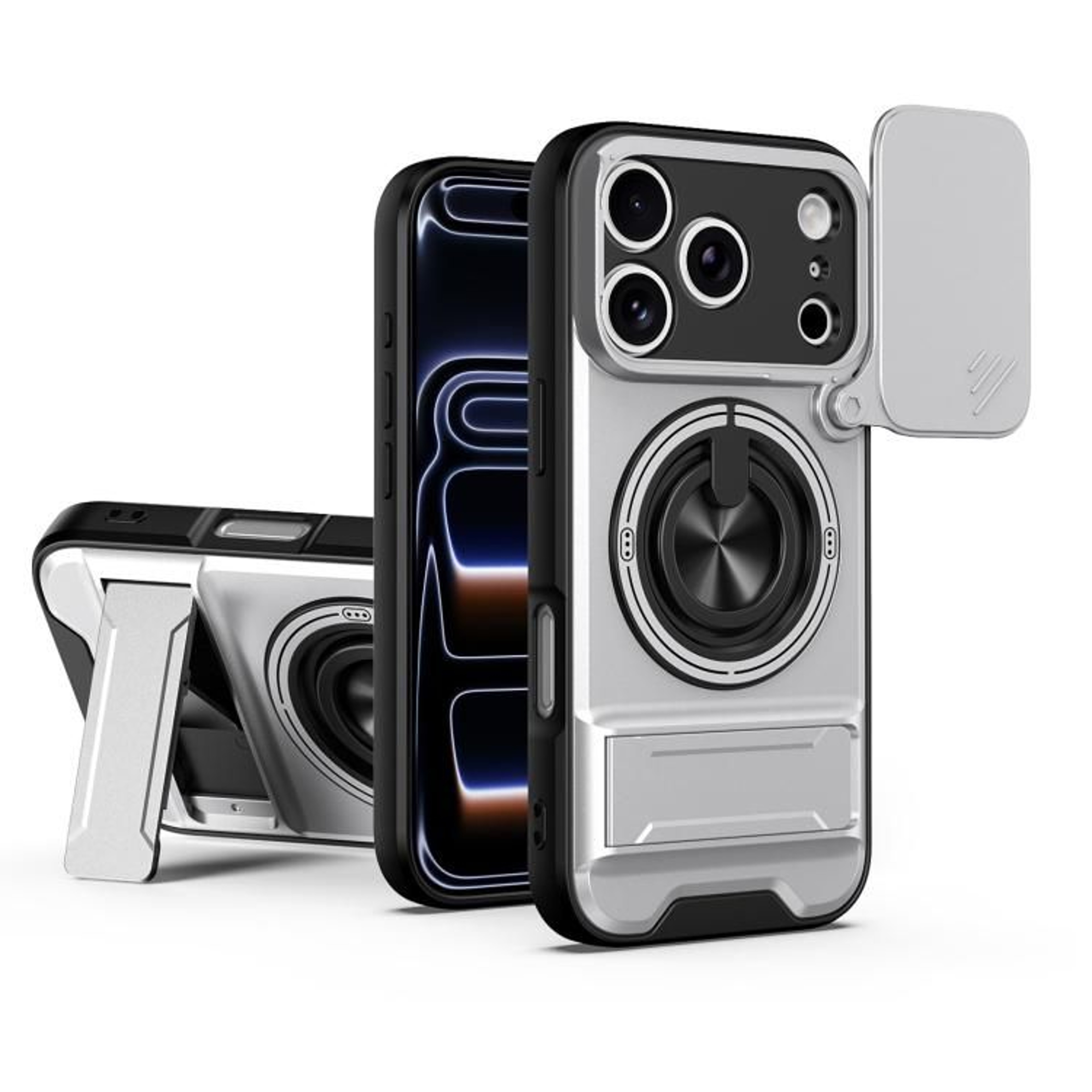 IPhone 18 Pro Case With Sliding Camera Cover Magnetic Charging And Kickstand Protection 16