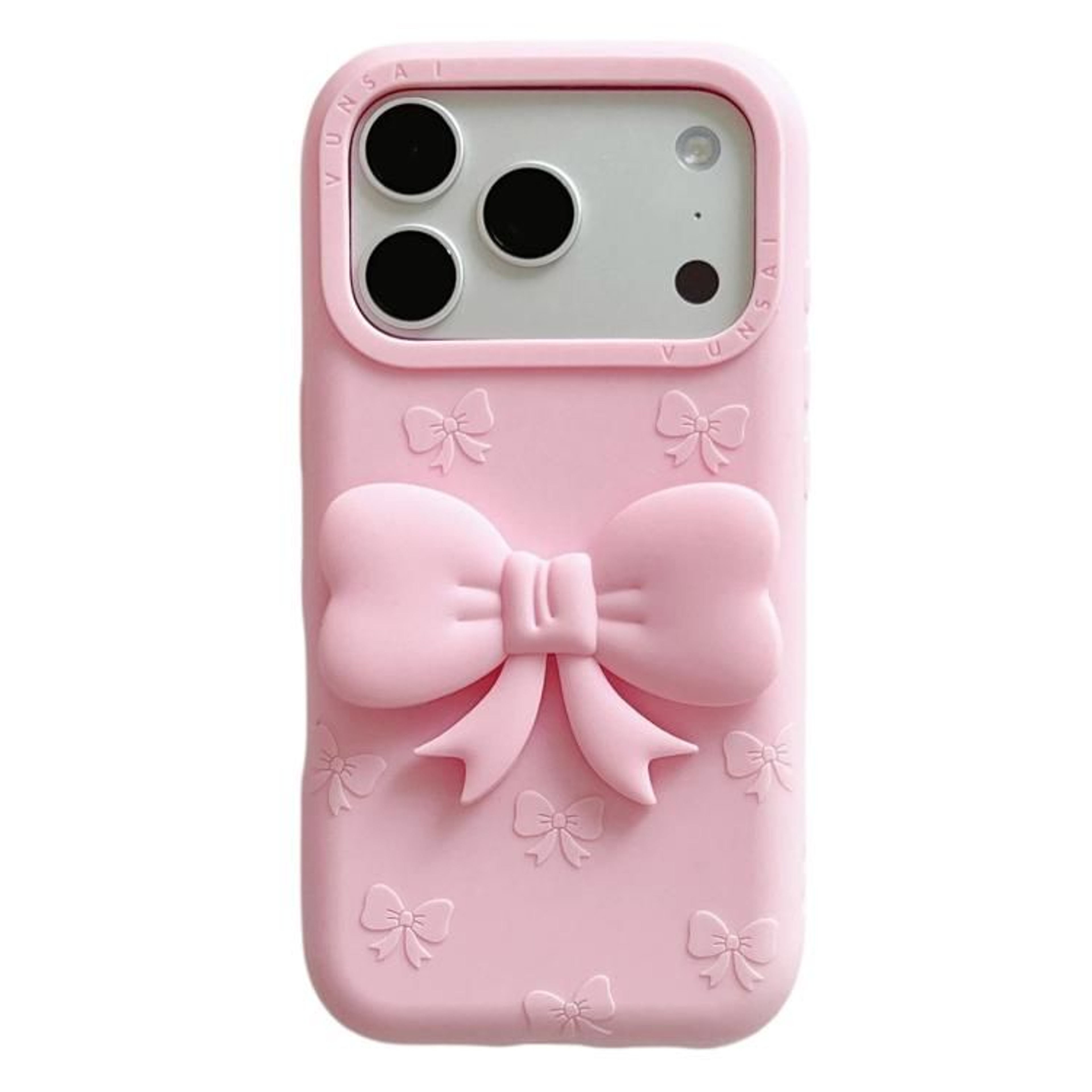 Cute 3D Bow IPhone 18 Pro Silicone Case With HandsFree Stand 8
