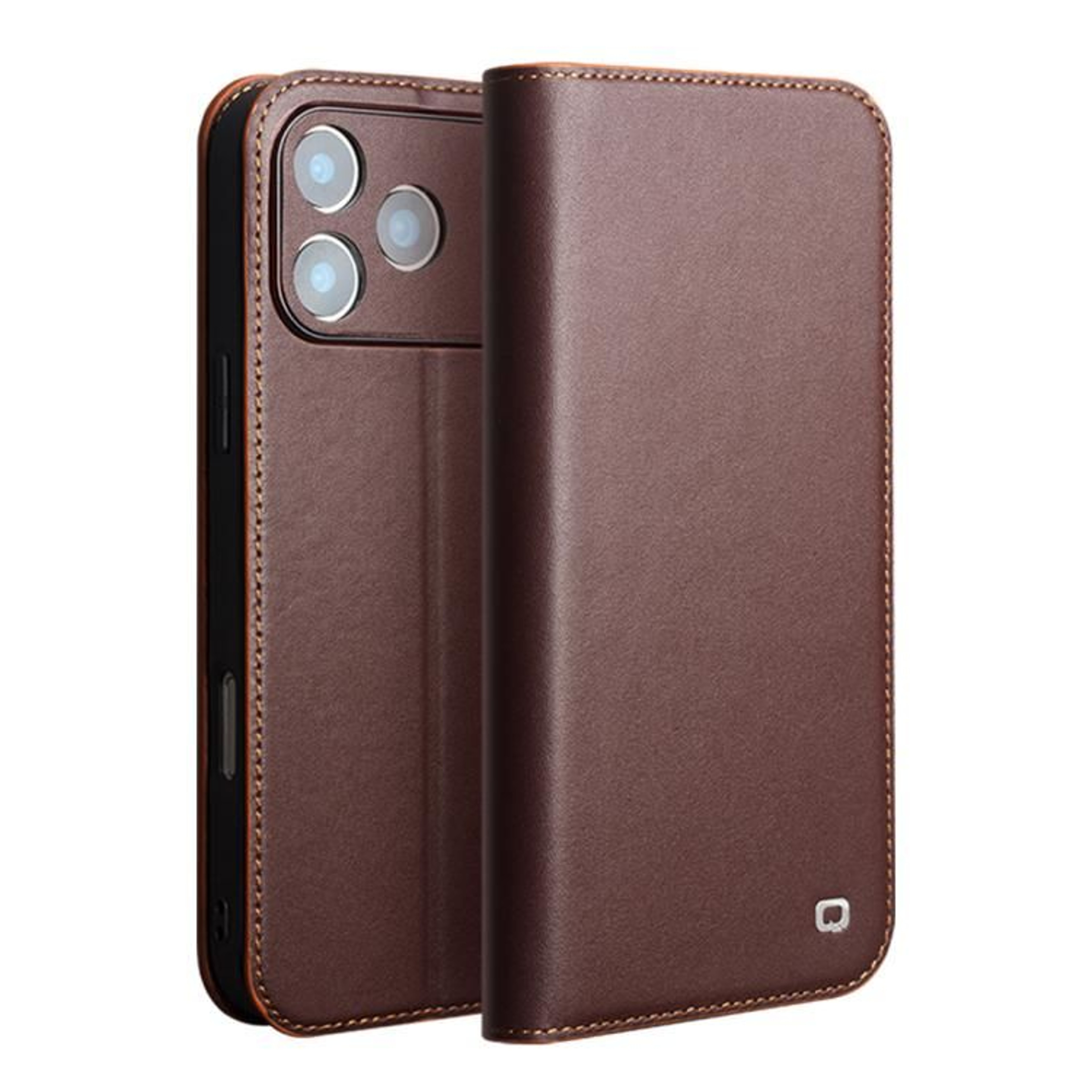 QIALINO Classic Gen2 IPhone 18 Pro Genuine Leather Case With Slim Grip Protection 9
