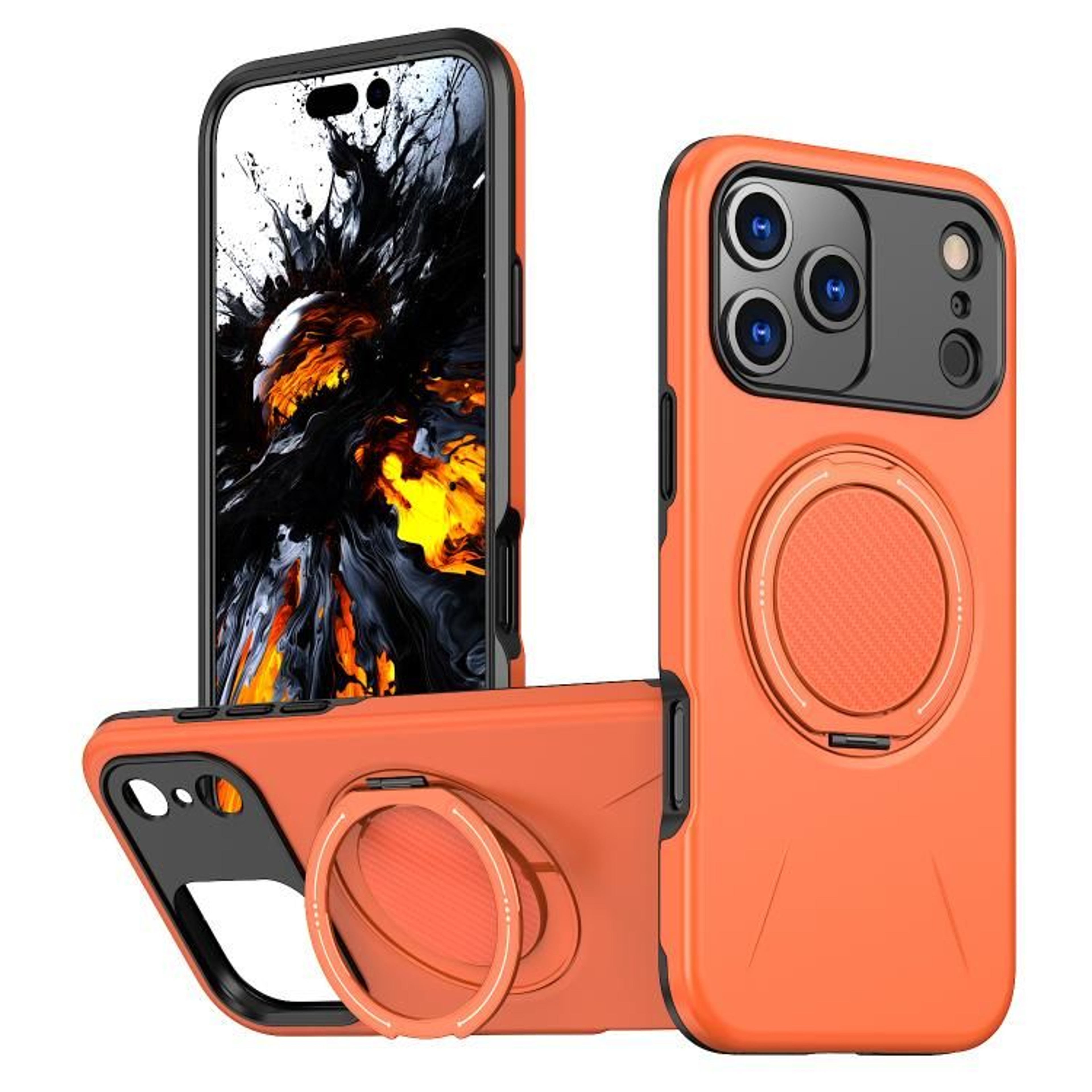Kalebol IPhone 18 Pro Max Case With MagSafe Rotating Magnetic Ring Holder  Shock Protection 9