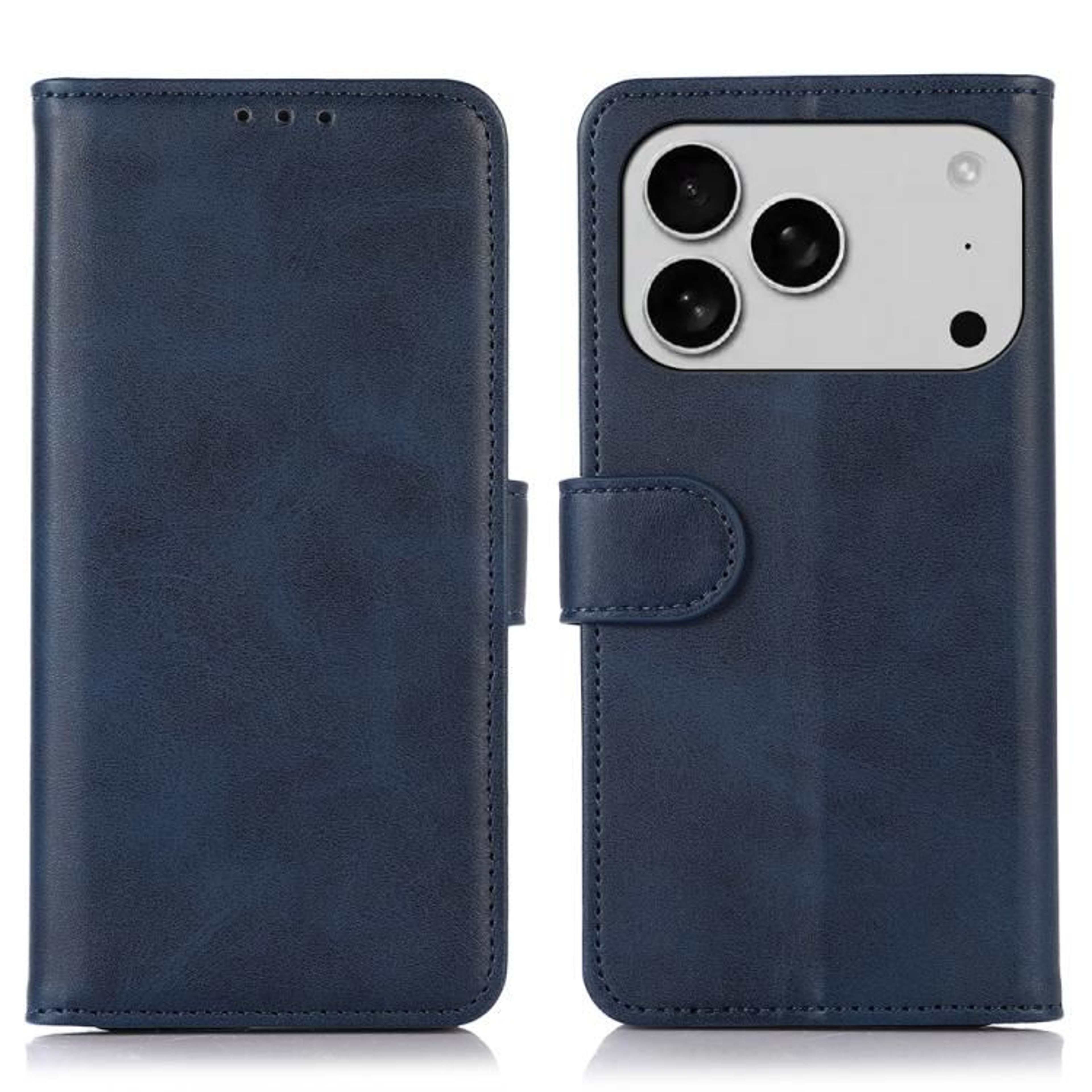 IPhone 18 Pro Max Wallet Case With CowTexture PU Leather Card Holder And Kickstand 8