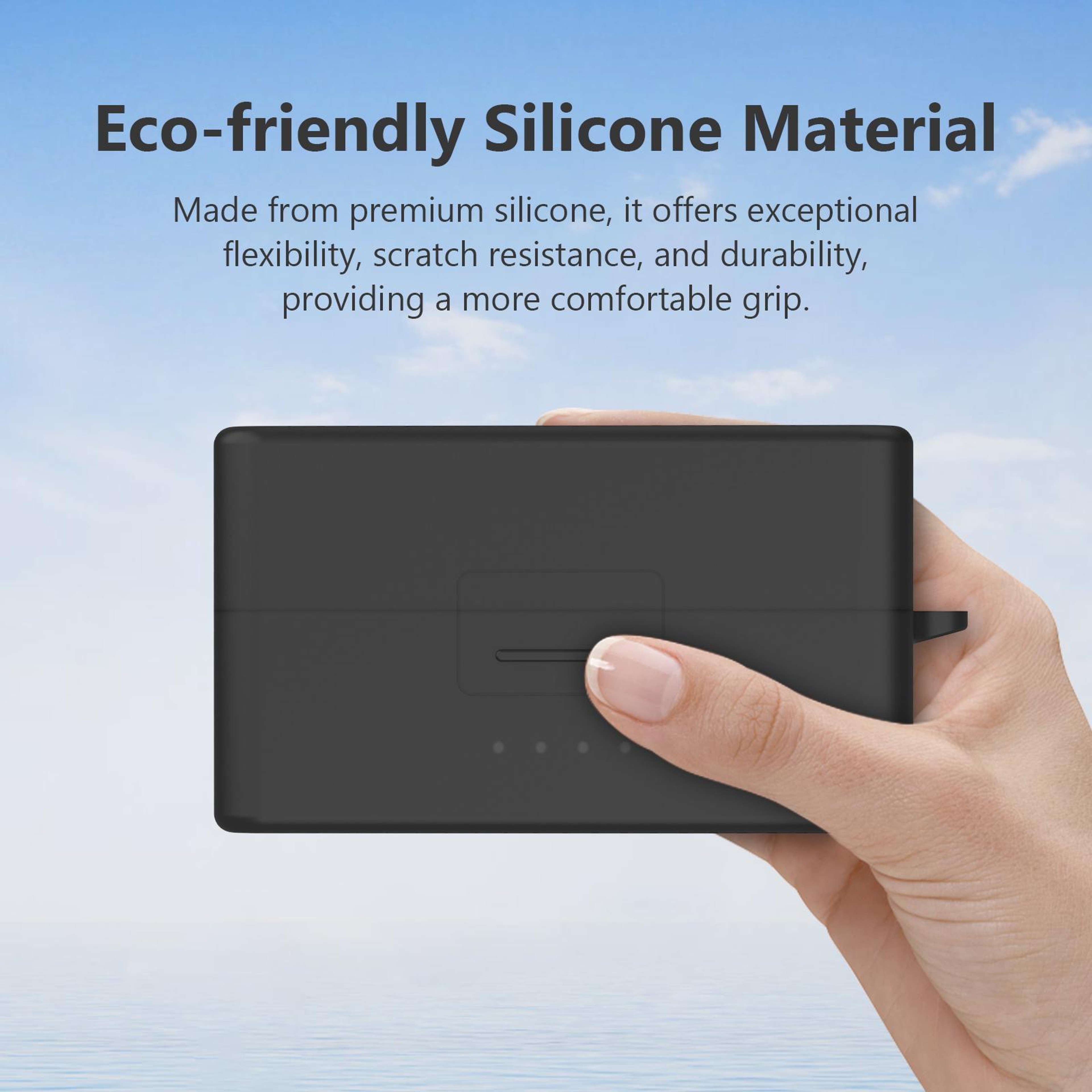 PULUZ Silicone Protective Cover For DJI Mic 2 Charging Case With Carabiner 1