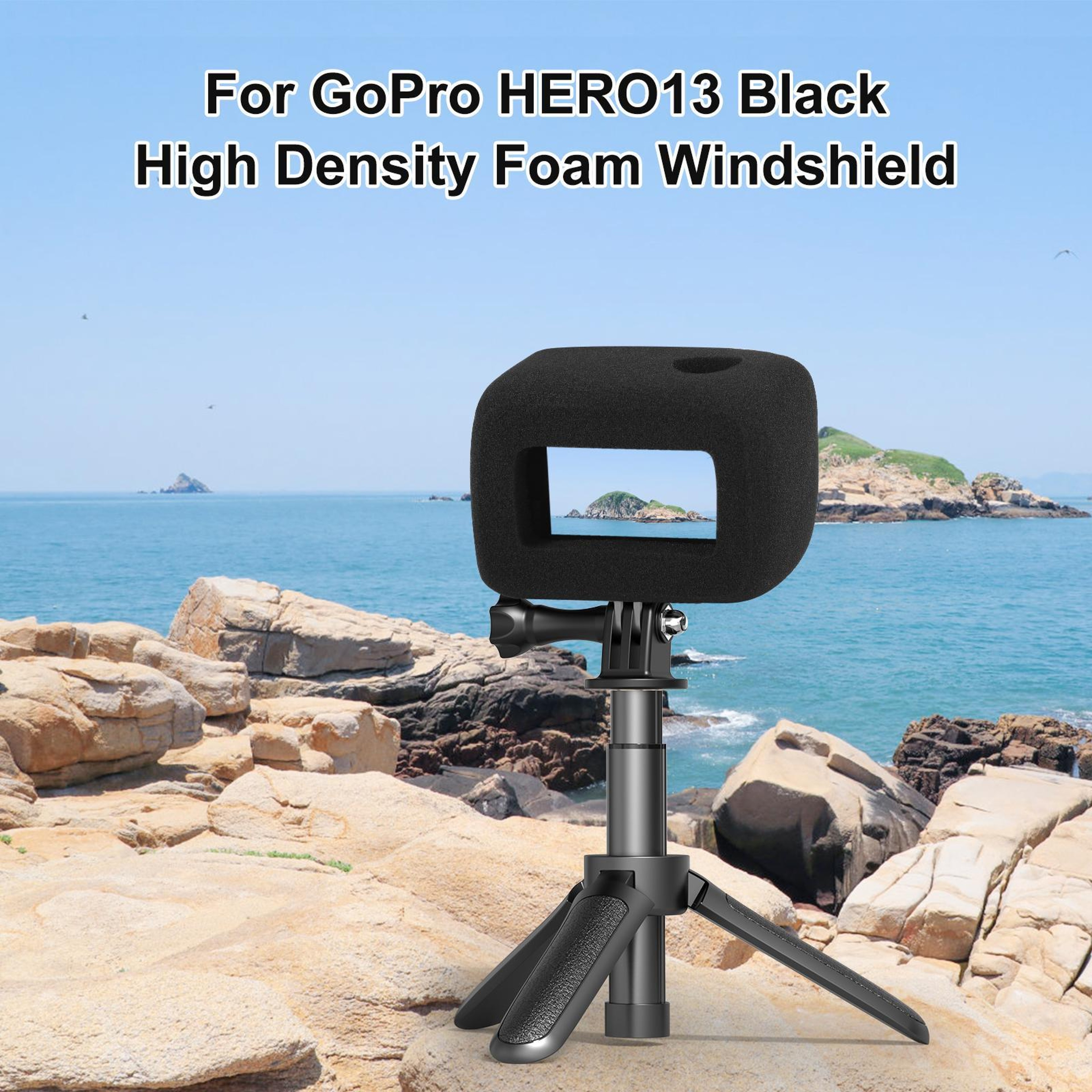 PULUZ GoPro HERO13 Black Wind Noise Reduction Foam Housing Case Cover – view 2