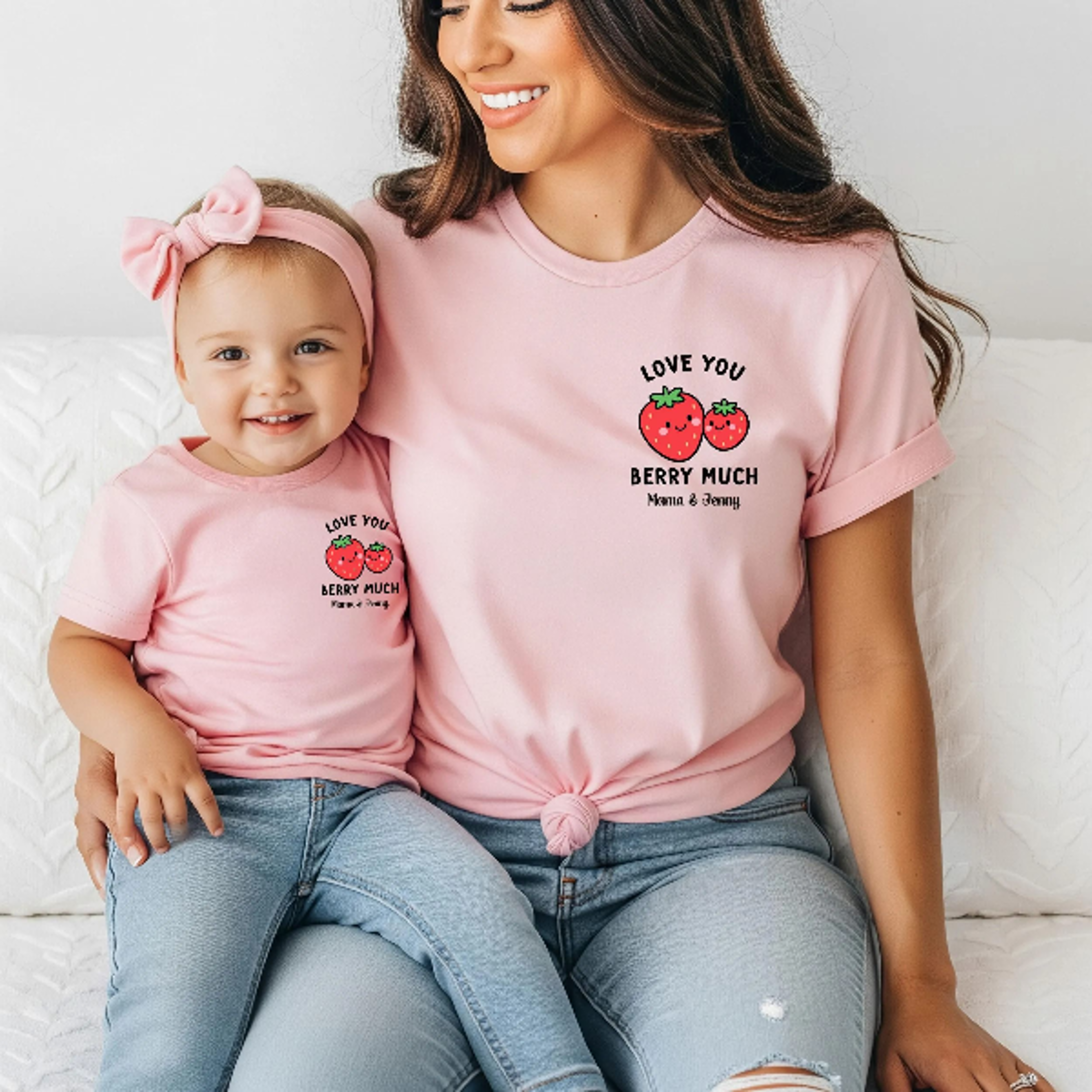 Love You Berry Much Matching Shirts Mommy And Me Strawberry Shirt Mama Mini Matching Outfit Mother  