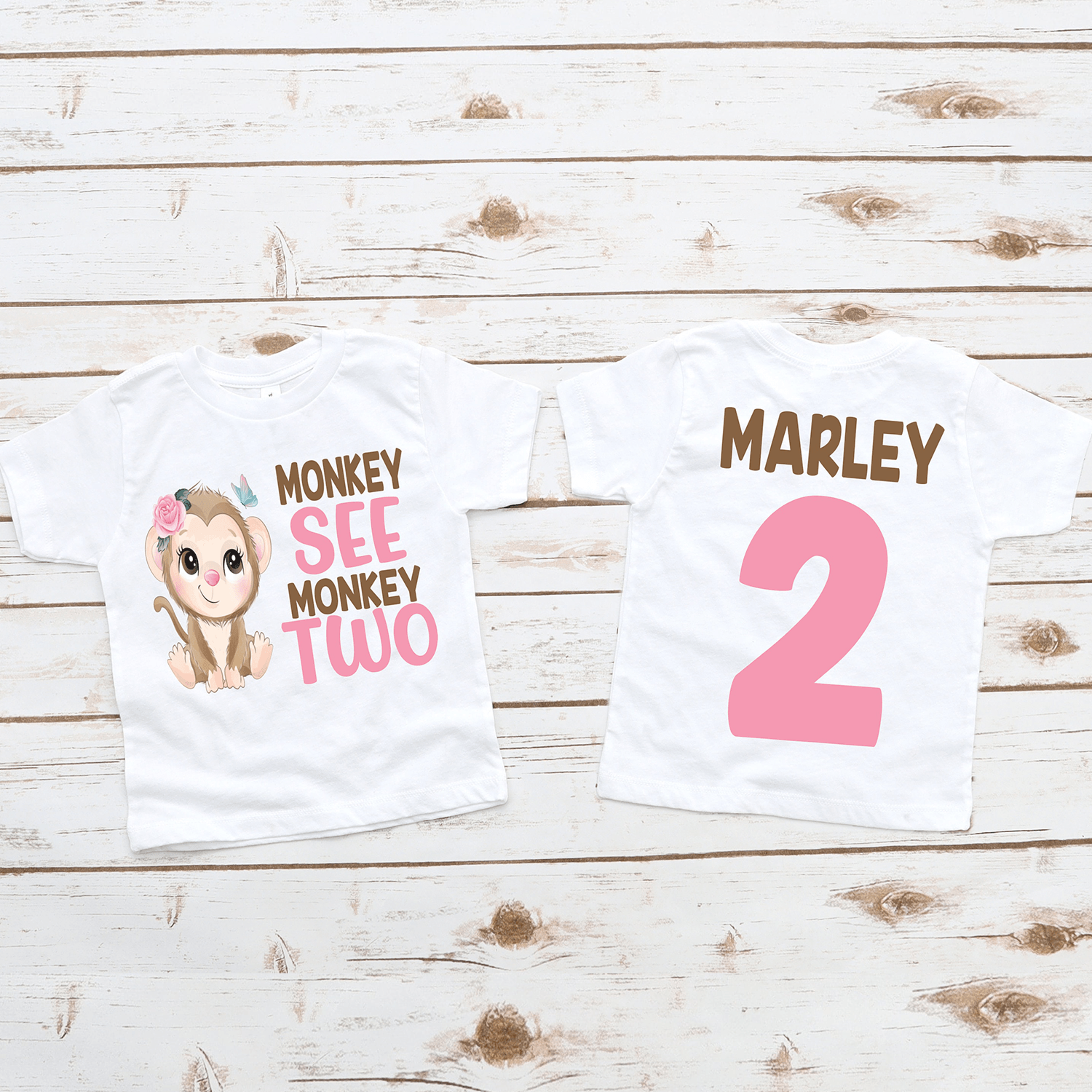 Monkey Birthday Shirt Monkey Birthday Girl Shirt Personalized Monkey Birthday Tee Jungle Birthday O 1