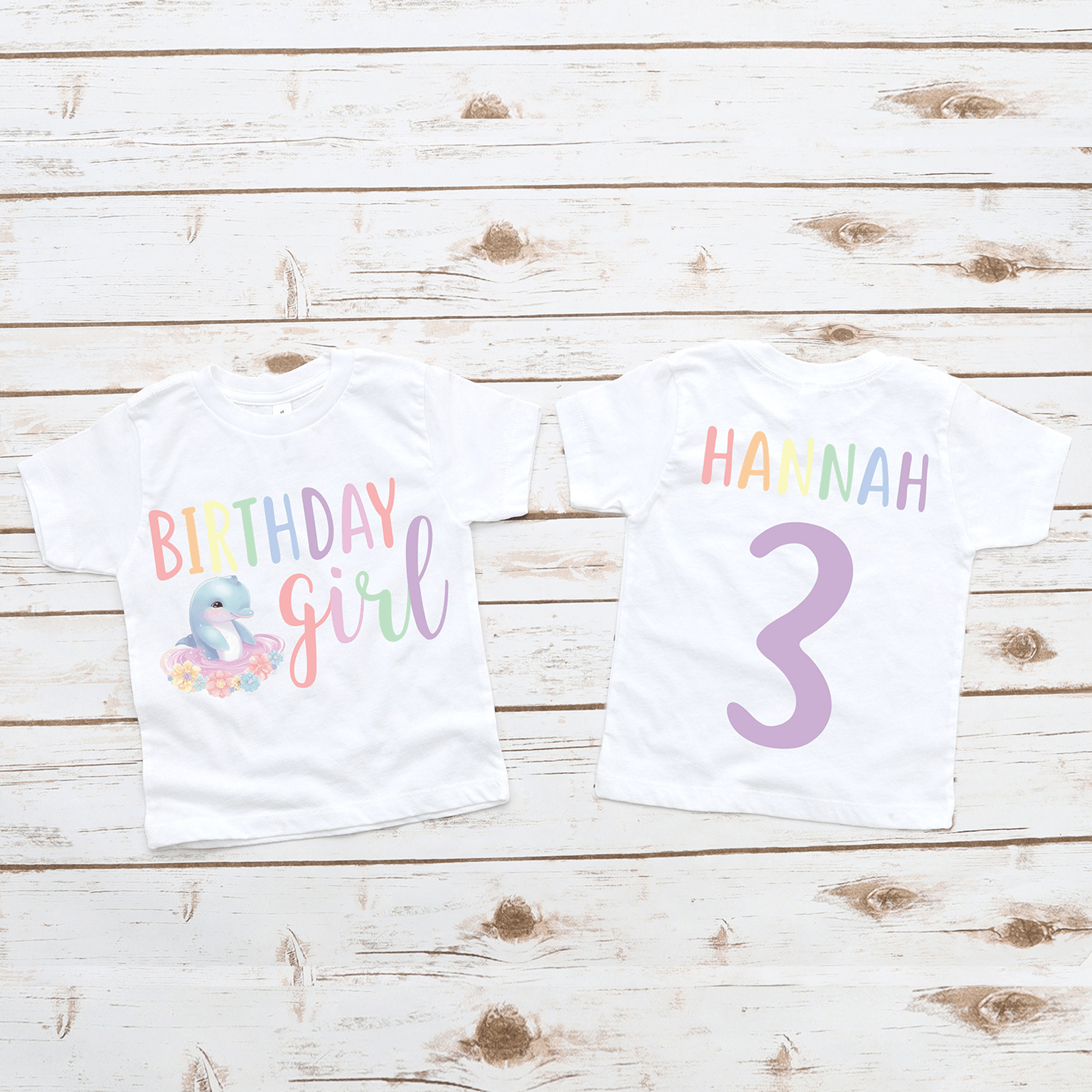 Dolphin Birthday Shirt Personalized Dolphin Birthday Girl Shirt Under The Sea Birthday Tee Ocean Th
