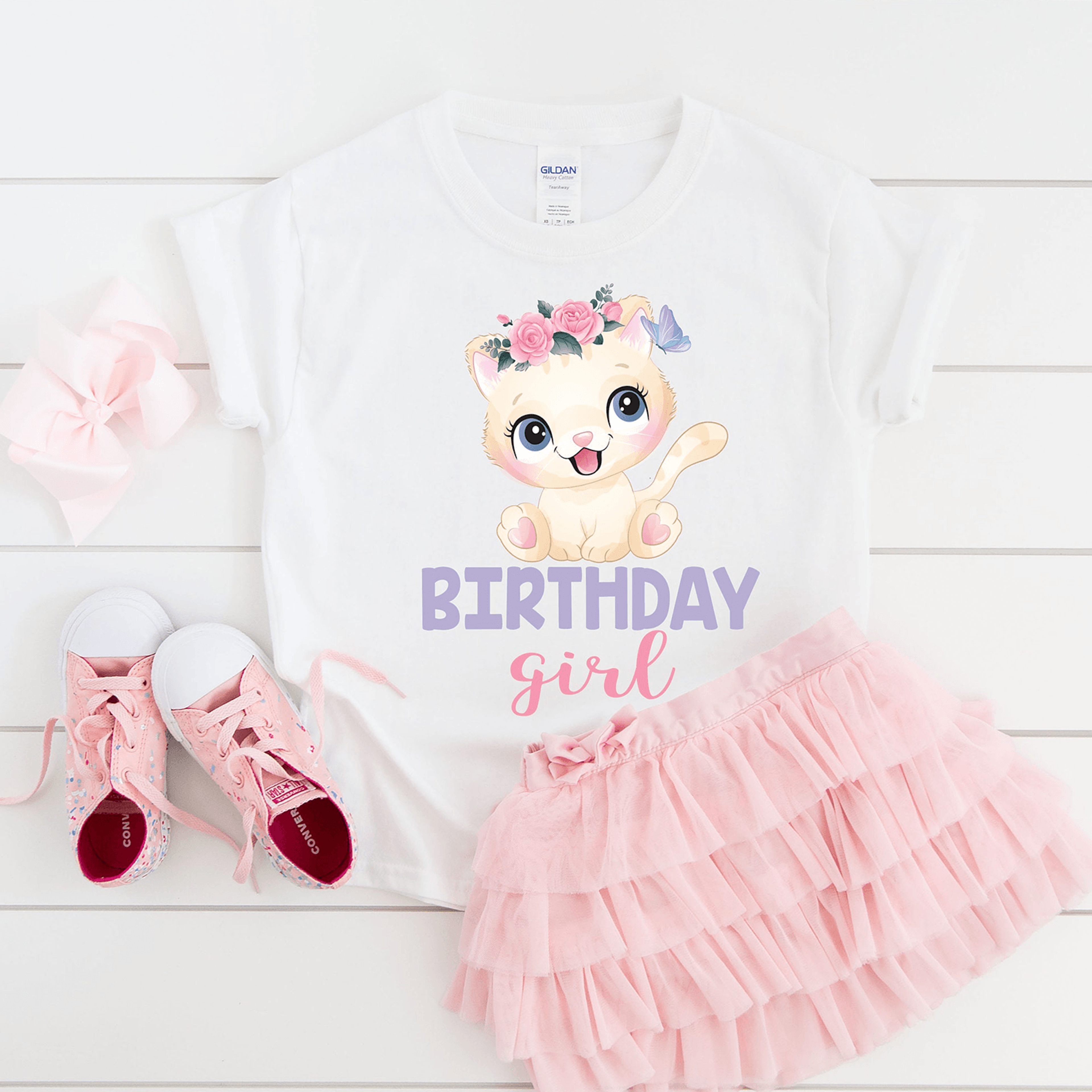 Cat Birthday Shirt Kitty Birthday Shirt Personalized Cat Birthday Tee Cute Kitten Birthday Outfit F 1
