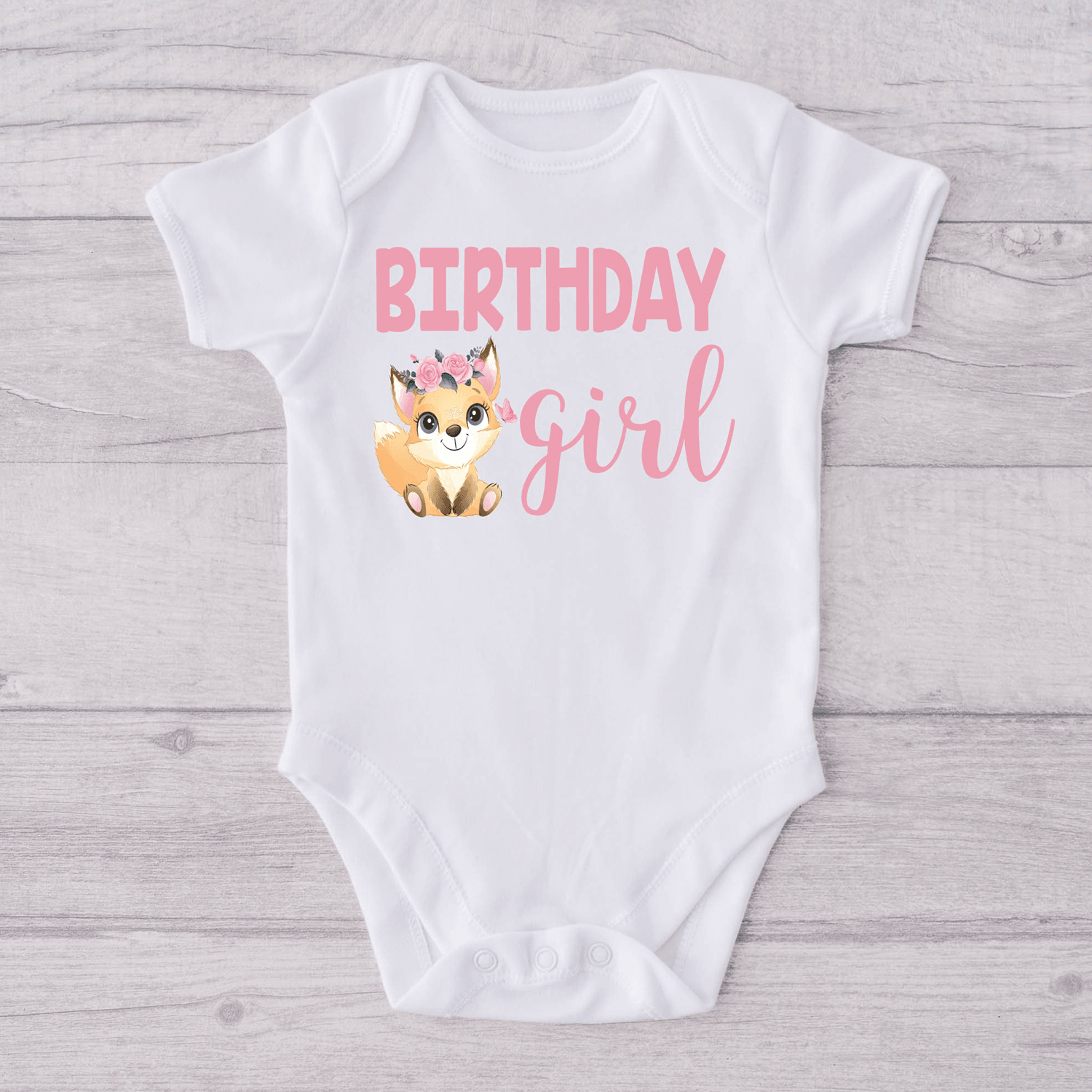 Fox Girl Birthday Shirt Personalized Fox Birthday Shirt Woodland Fox Birthday Tee Forest Birthday O 2