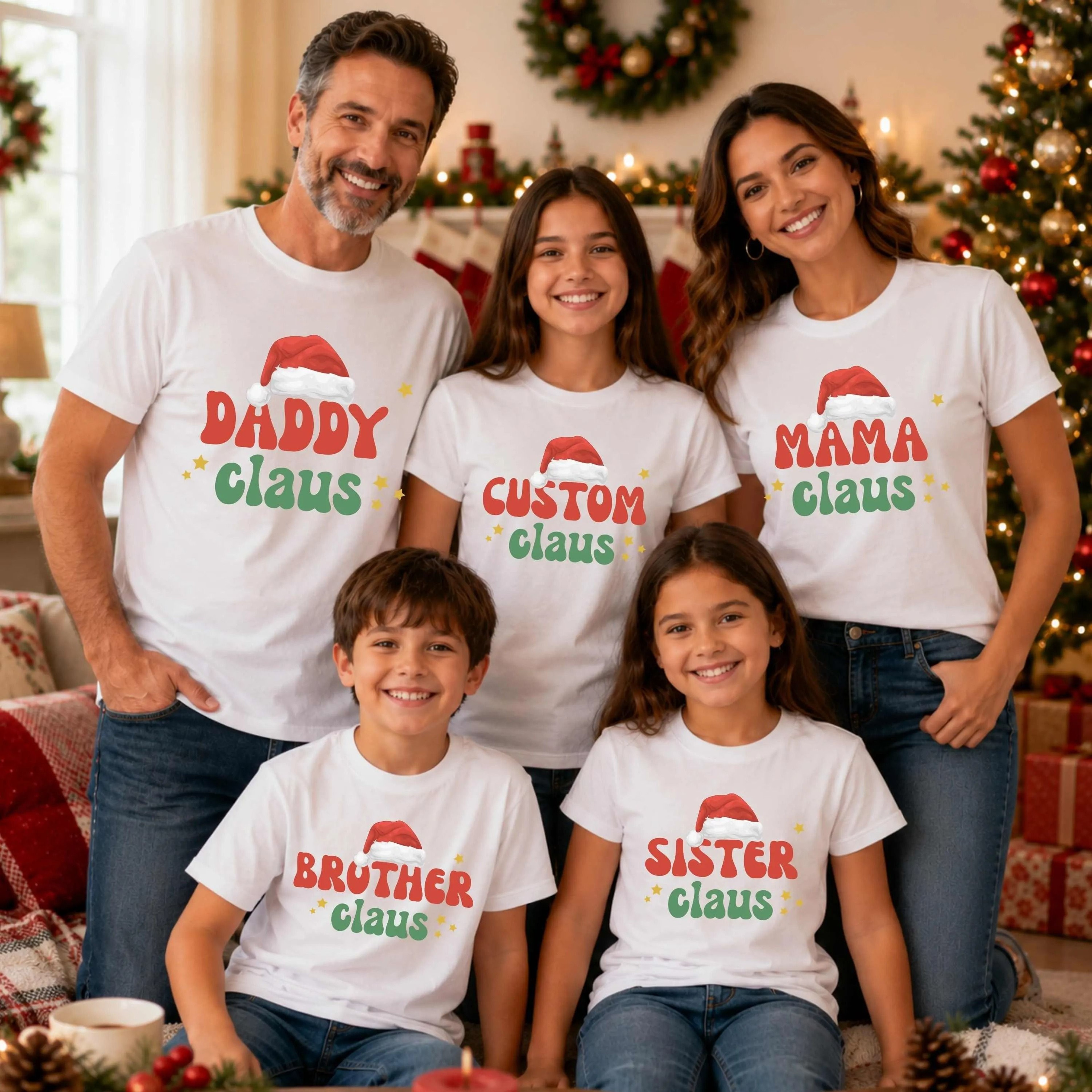 Matching Christmas Family Shirts Daddy Claus Shirt Mama Claus Shirt Custom Claus Tee Family Christm 0