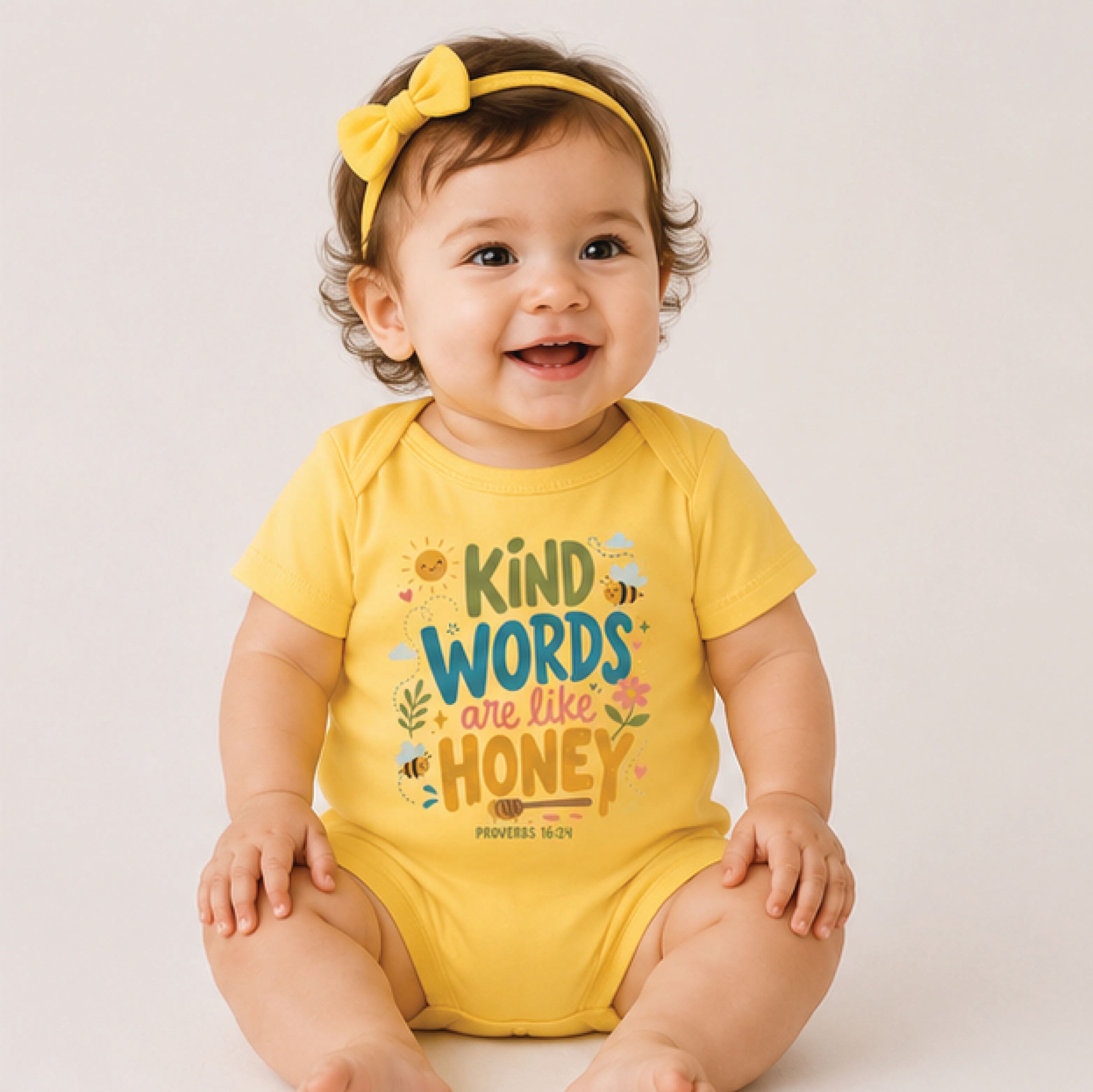 Kind Words Are Like Honey Kids Shirt Proverbs 16 24 Christian Toddler Tee Bible Verse Bee Shirt Fai 1
