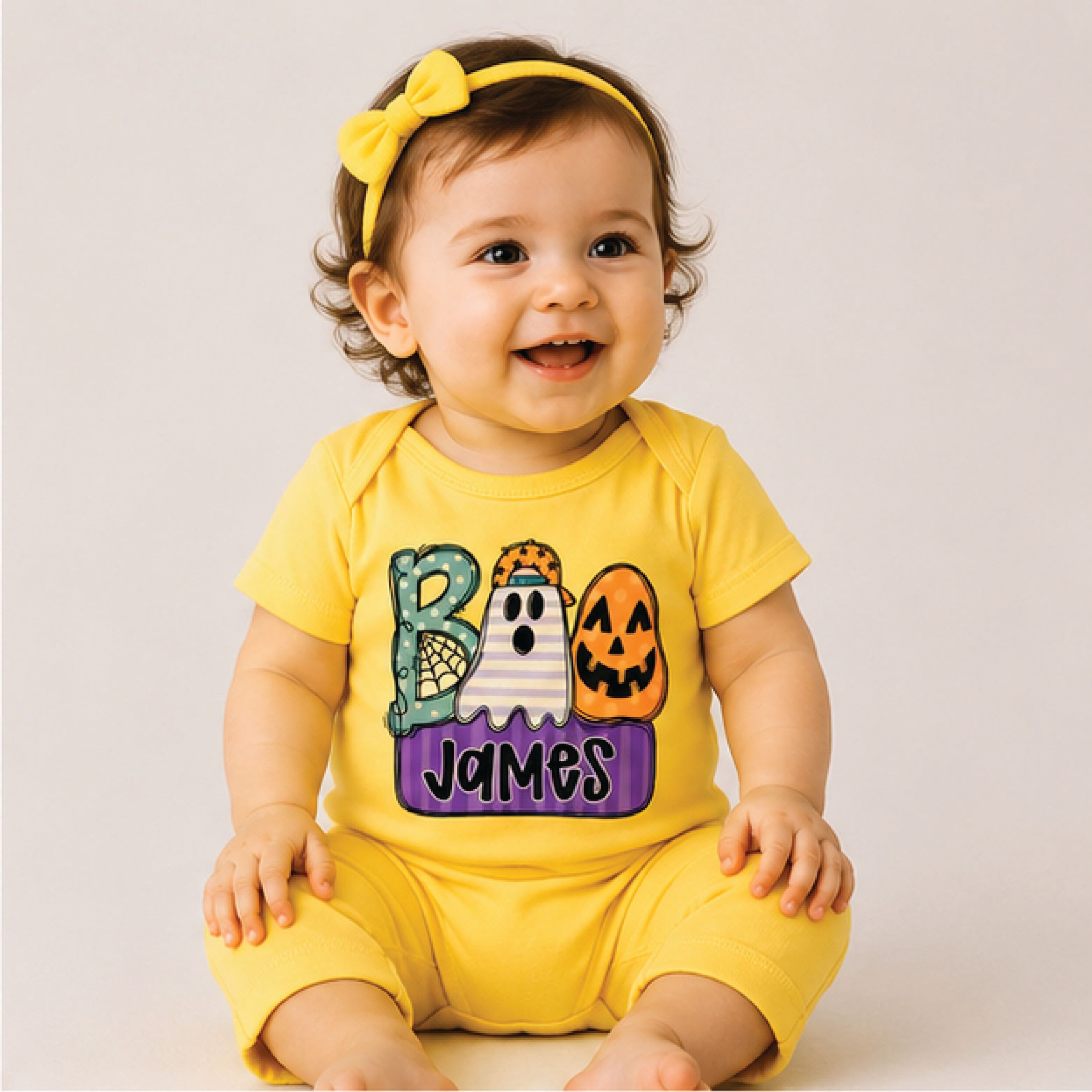 Personalized Boo Halloween Kids Shirt Custom Name Ghost Toddler Tee Cute Spooky Fall Shirt Trick Or 1