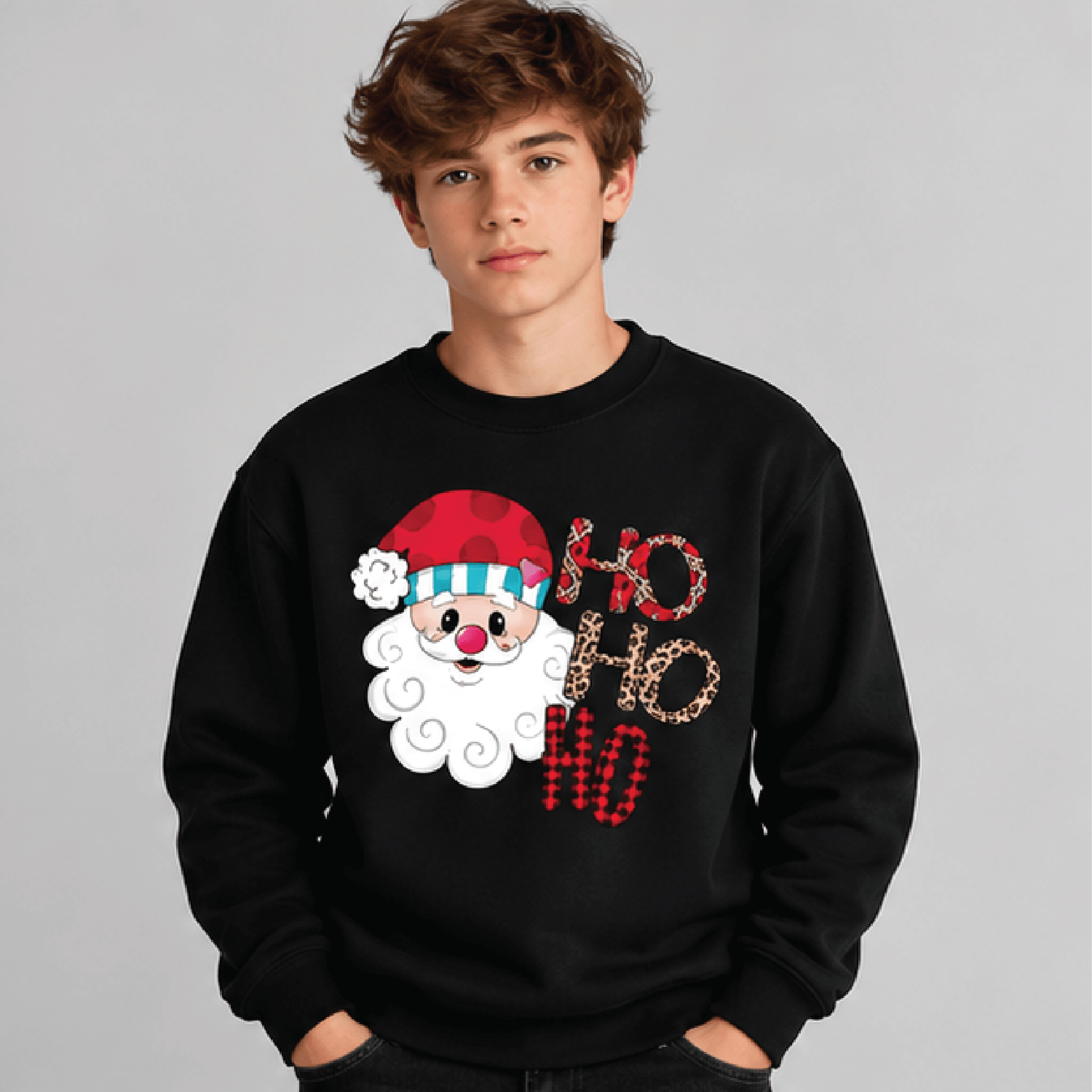 Merry Christmas Sweatshirt Kids Youth Unisex Festive Holiday Crewneck Cute Winter Christmas Graphic 1