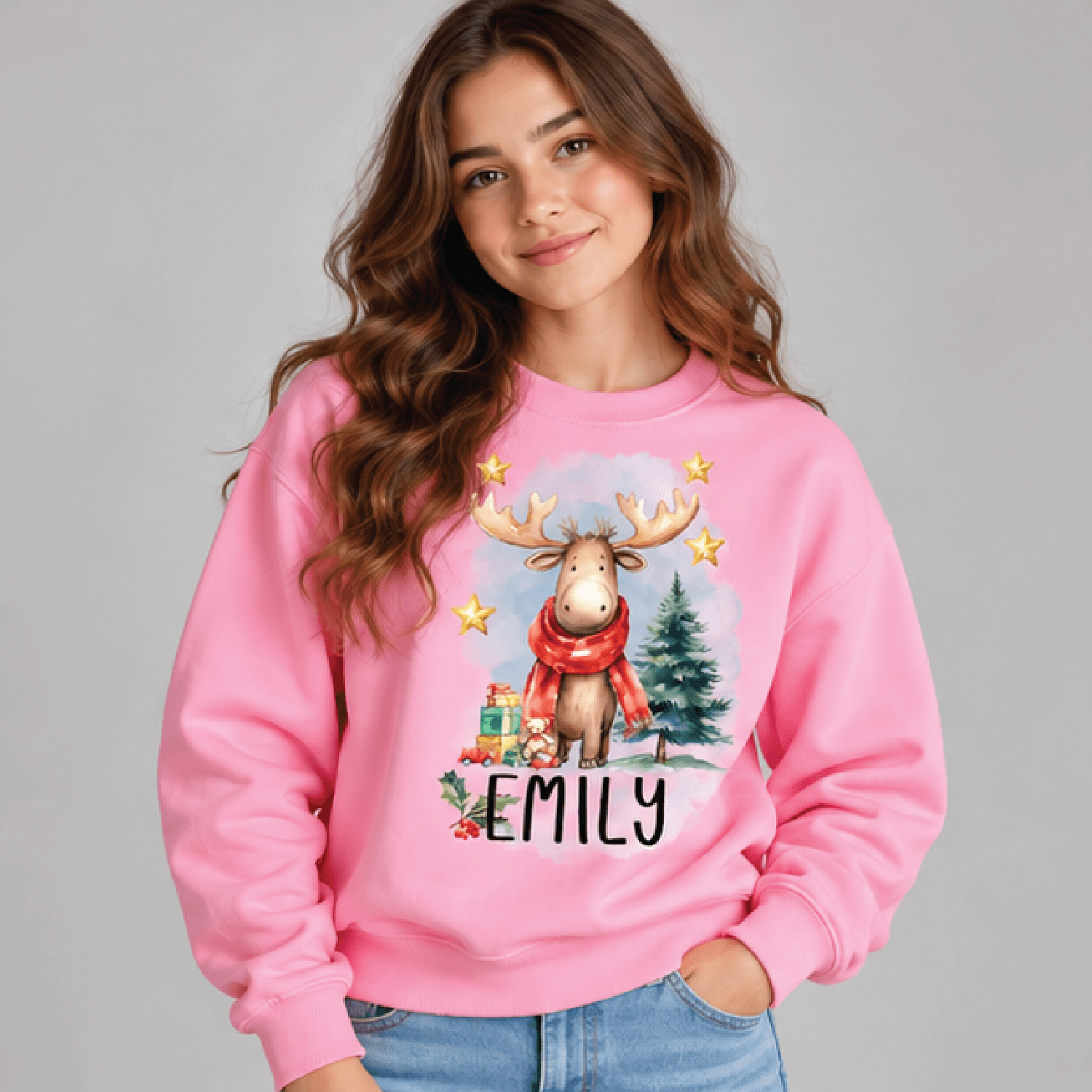 Festive Santa Christmas Sweatshirt Kids Youth Unisex Vintage Holiday Crewneck Cute Jolly Santa Wint 2