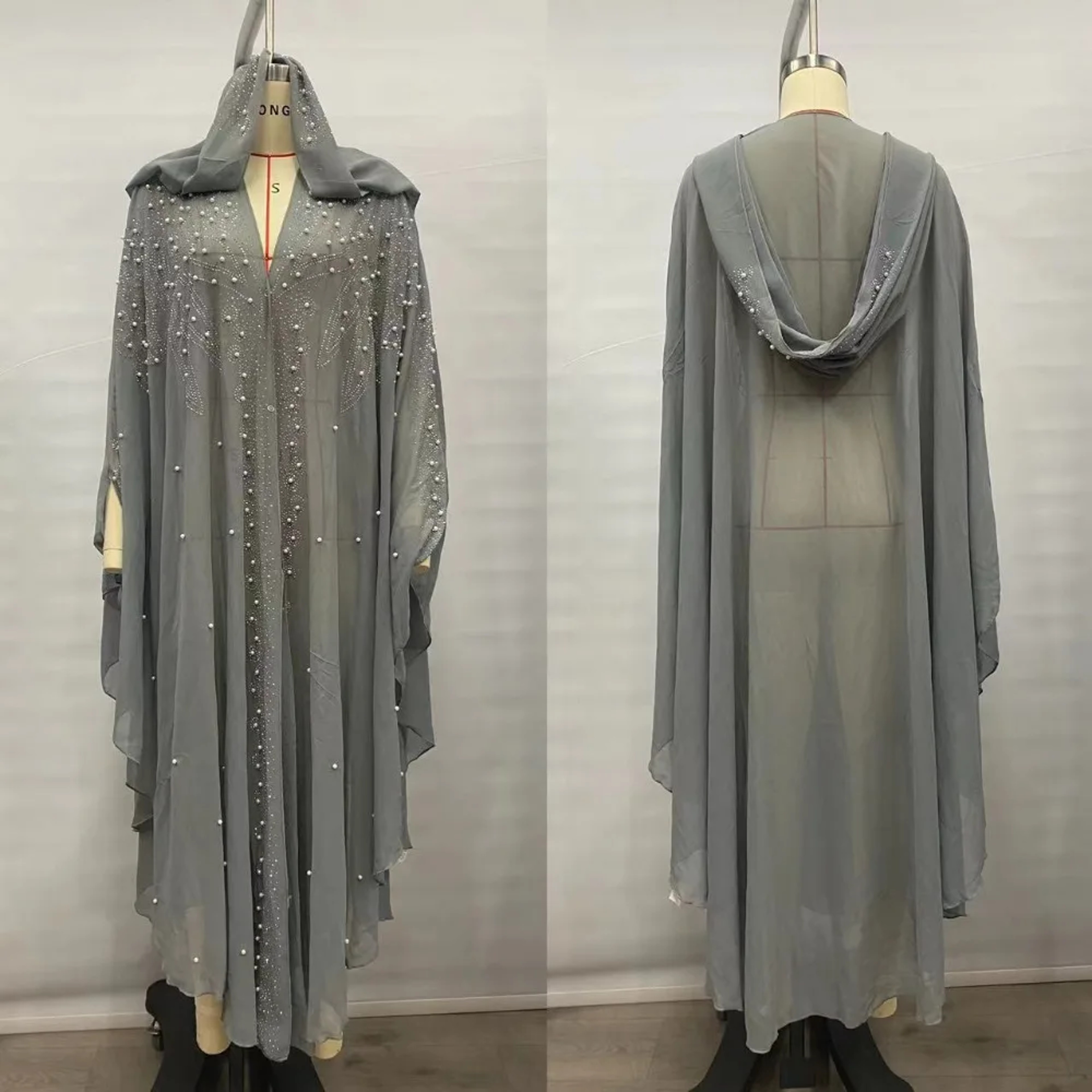 Vintage Thin Hooded Cloak Women Clothing Cape Dress Fashion Ponchos Coats  Jackets With Bling Diamo 5