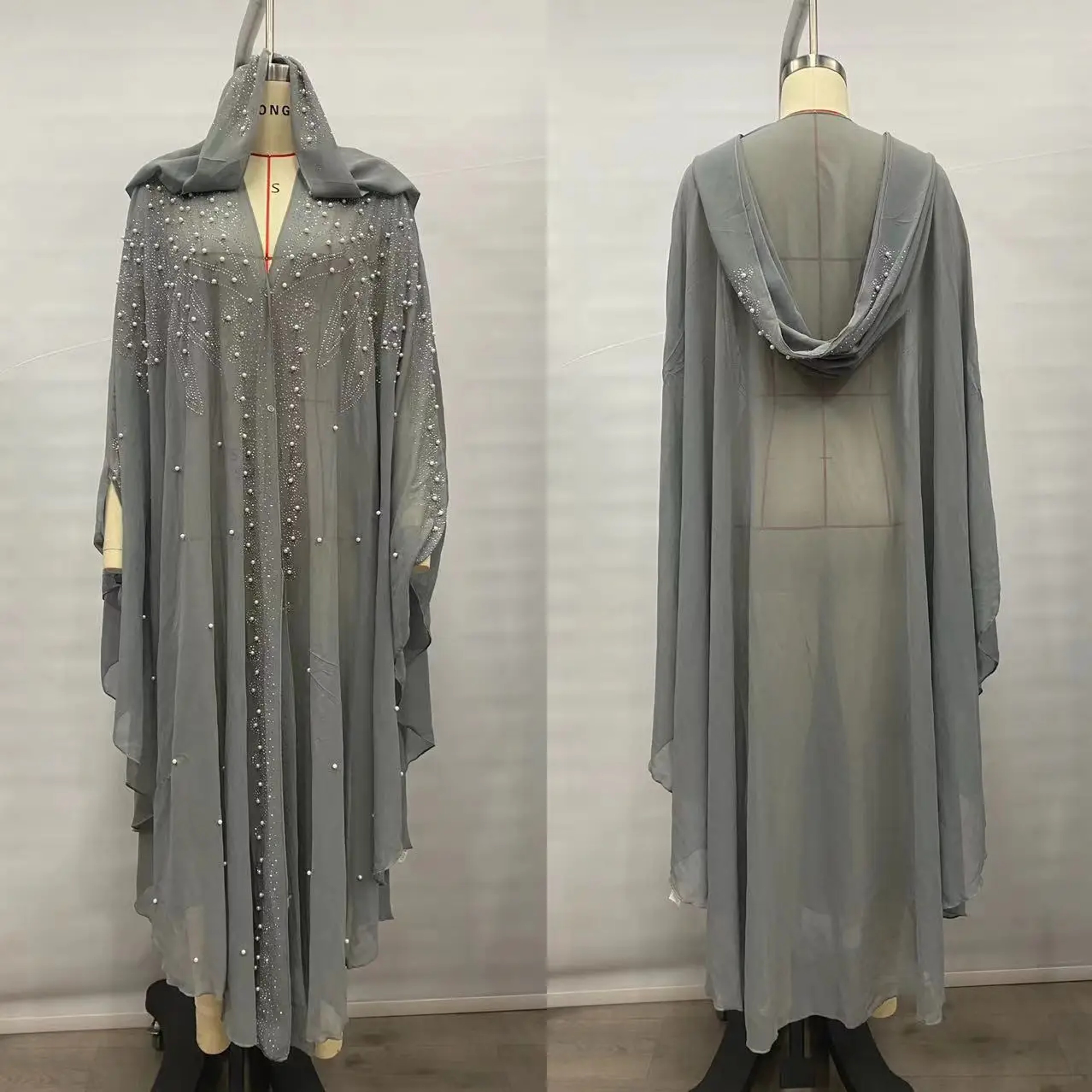 Vintage Thin Hooded Cloak Women Clothing Cape Dress Fashion Ponchos Coats  Jackets With Bling Diamo 12