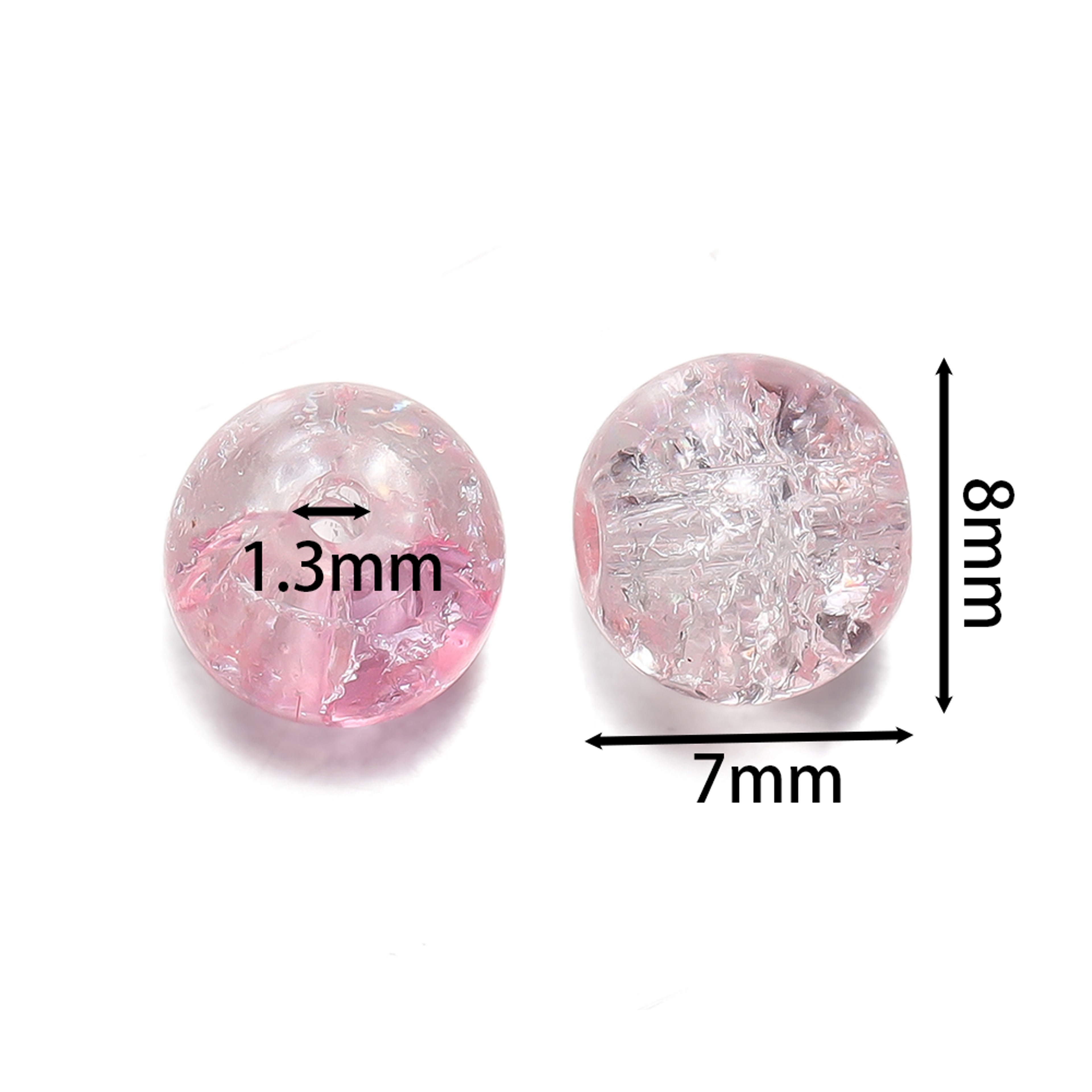 Glass Crackle Beads Loose Spacer Beads For DIY Jewelry Making Handmade Necklace Bracelet  Earring A 13