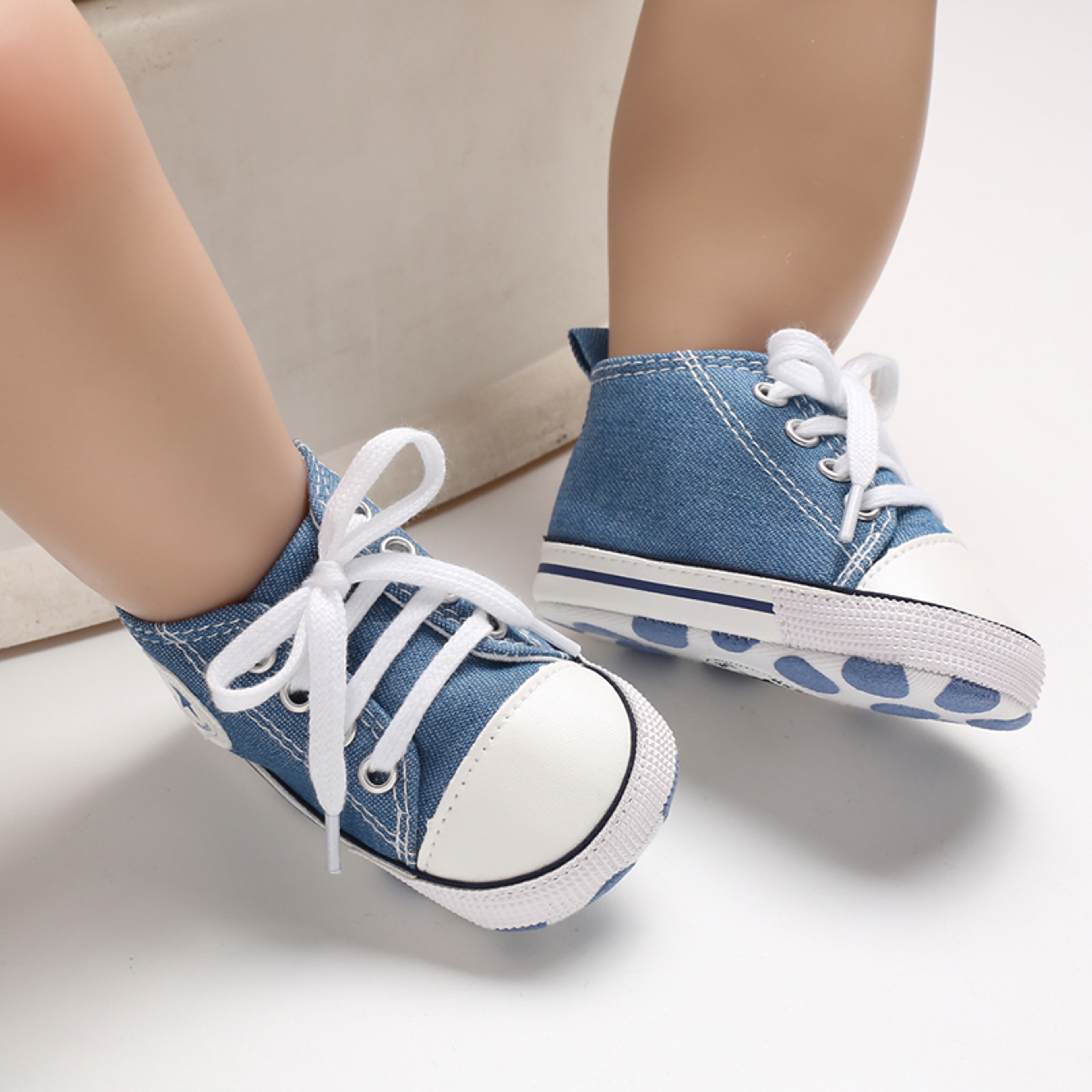 Infant Toddler Anti-slip Baby Shoes Baby Canvas Classic Sneakers Newborn Star Sports Shoes Baby Boys Girls First Walkers – view 5
