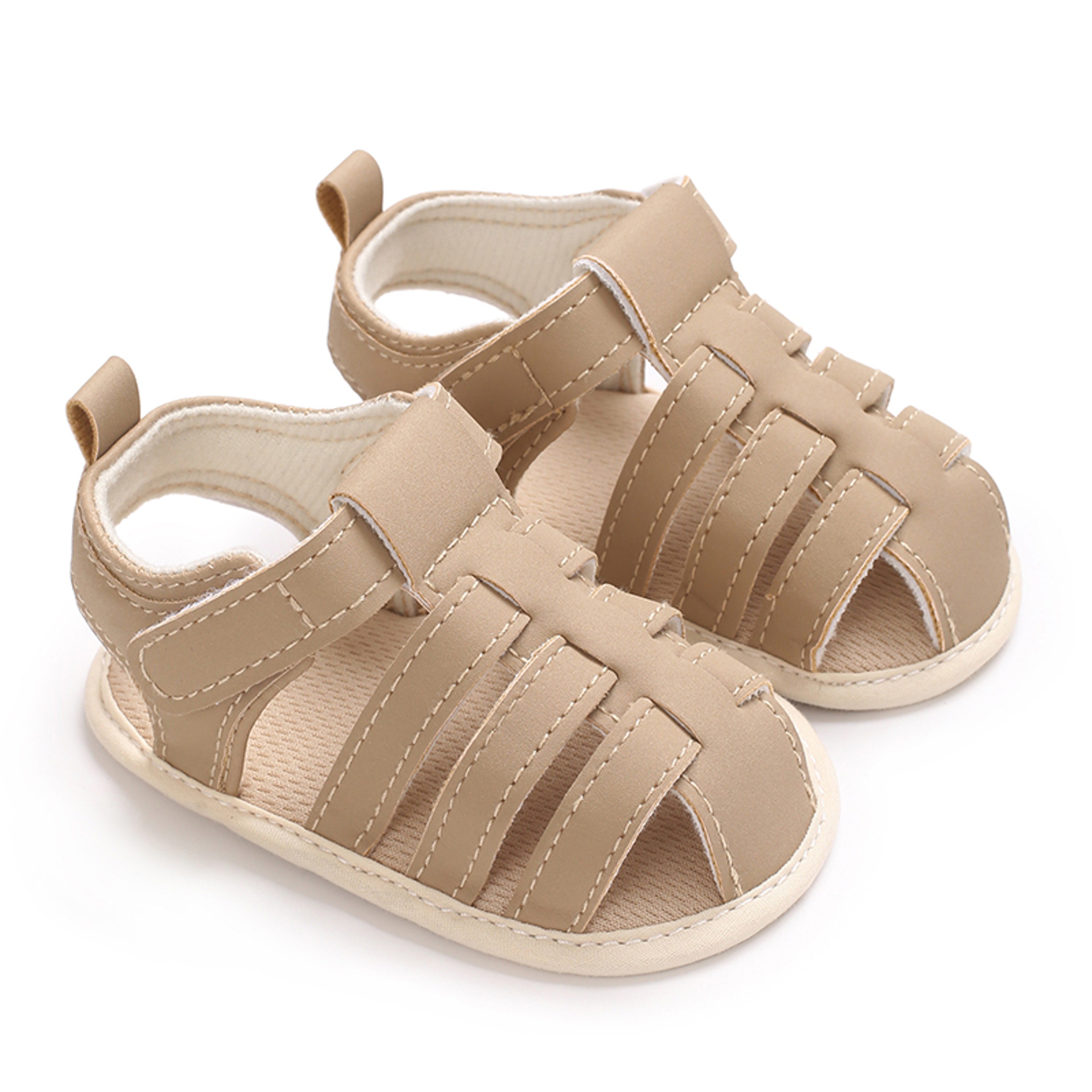 Lightweight Comfortable Baby Boys Sandals, Casual Solid Color Breathable Anti-Slip Shoes for Indoor Outdoor Toddler – view 2