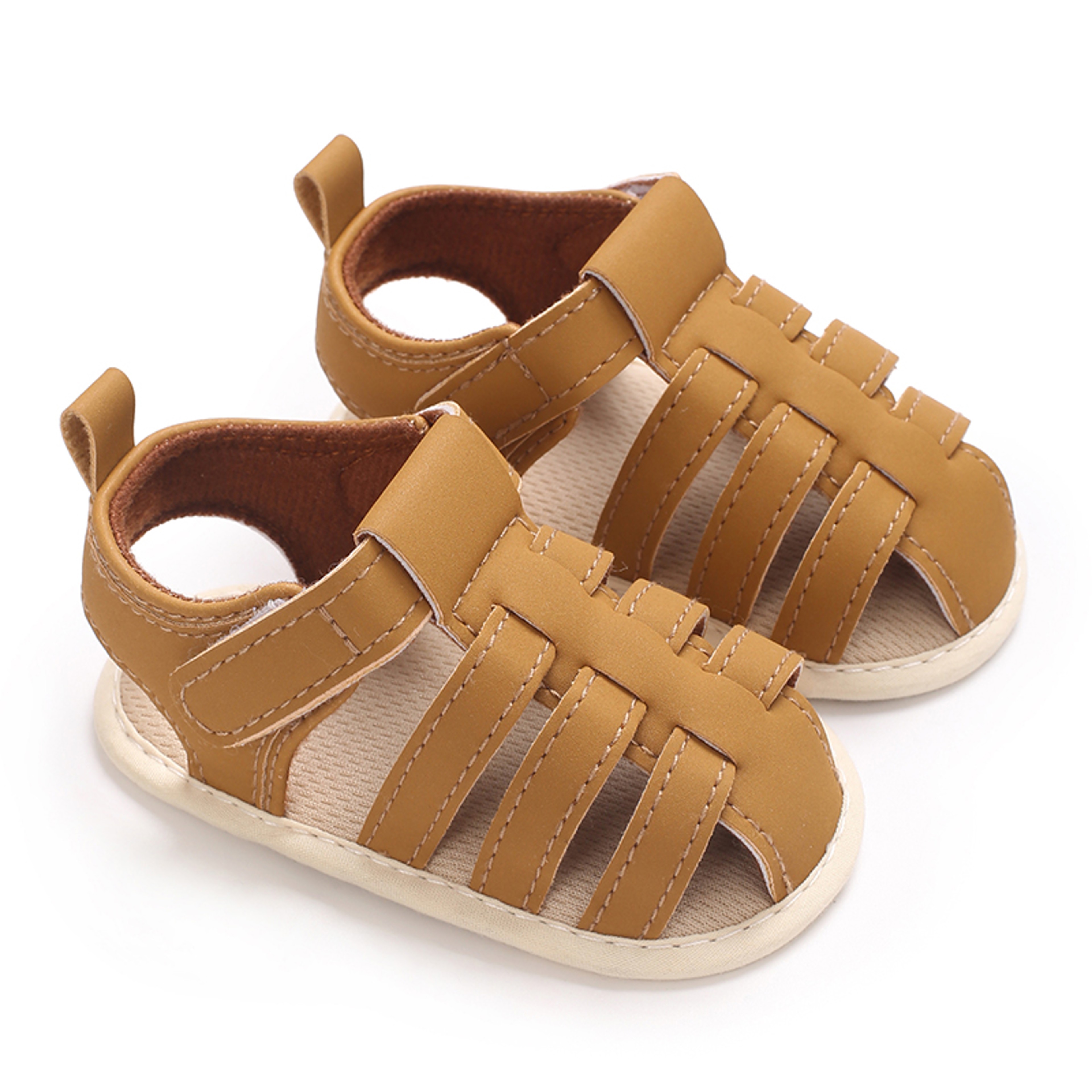 Lightweight Comfortable Baby Boys Sandals, Casual Solid Color Breathable Anti-Slip Shoes for Indoor Outdoor Toddler – view 8