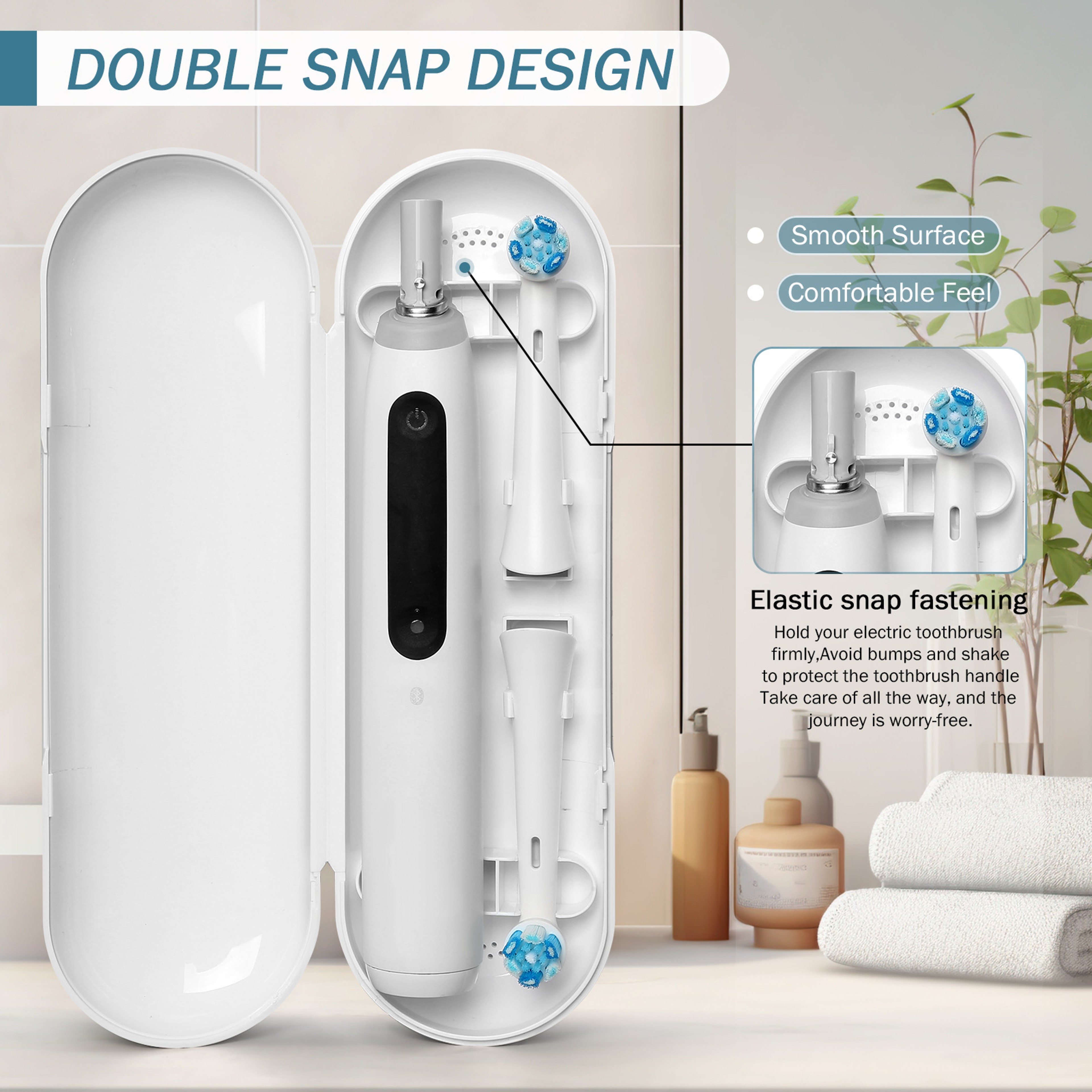 Electric Toothbrush Travel Box Compatible with OralB iO, Portable Dustproof Toothbrush Case for Secure & Hygienics – view 3
