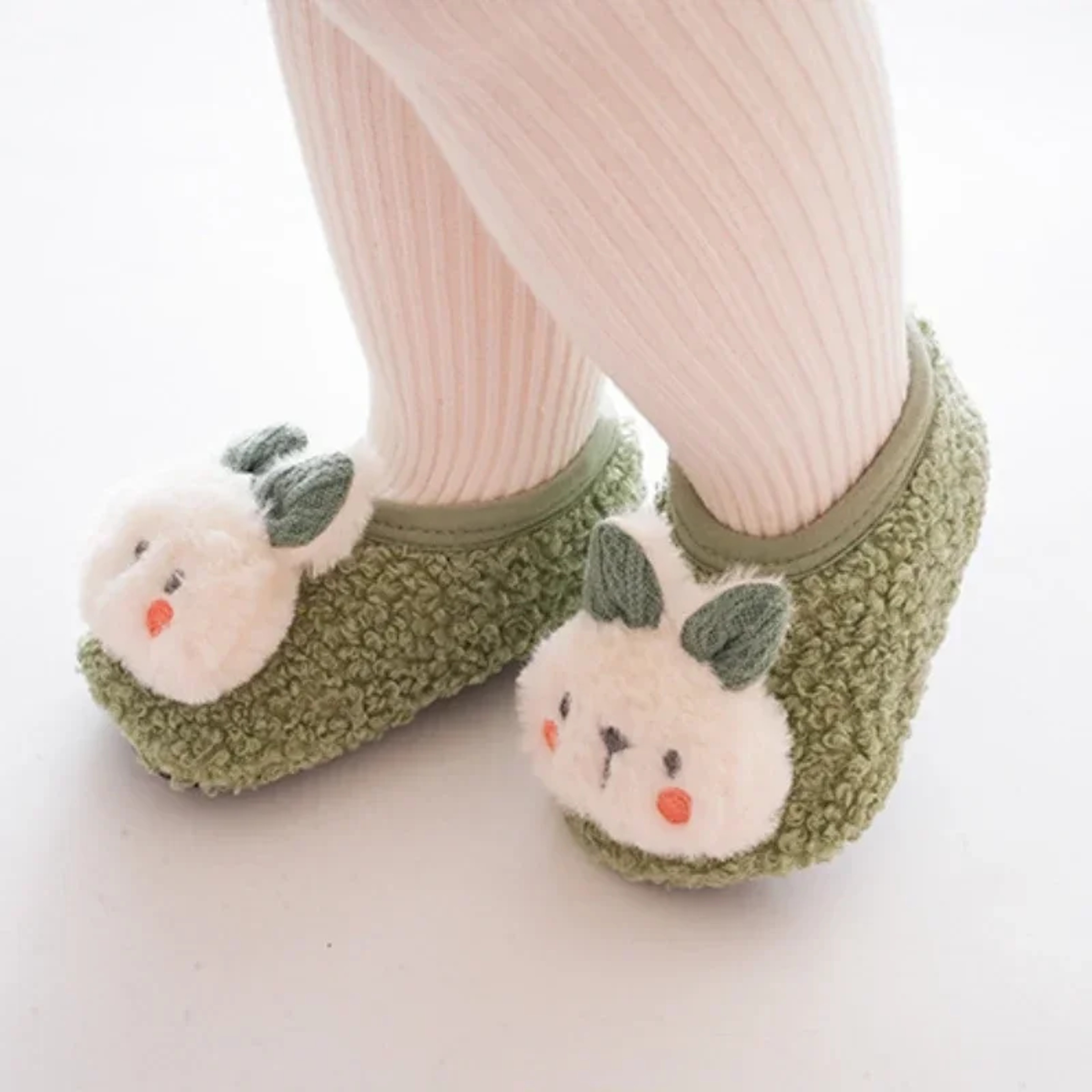 Childrens Cartoon Rabbit Baby Floor Socks Toddler Plush Slippers Soft Non-slip Prewalker Warm Indoor Home Shoes – view 3
