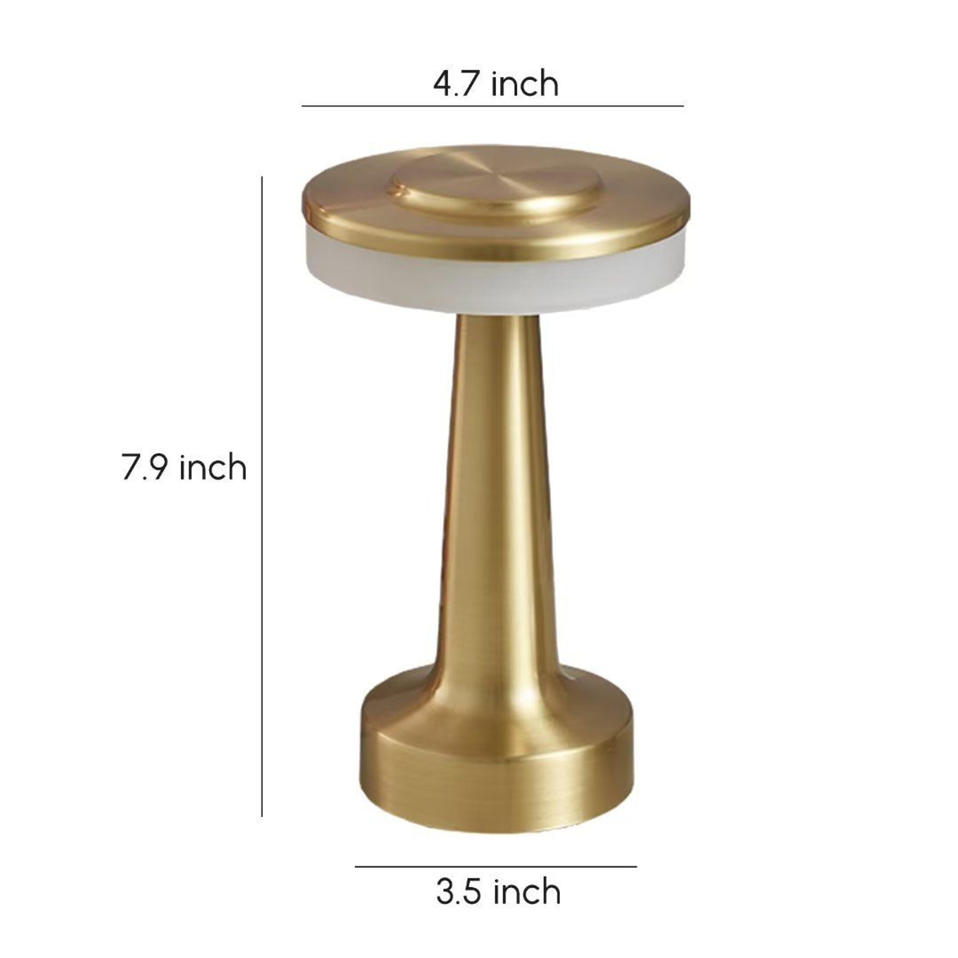 Caidenlee Rechargeable Touch Lamp With 3 Level Dimming 7