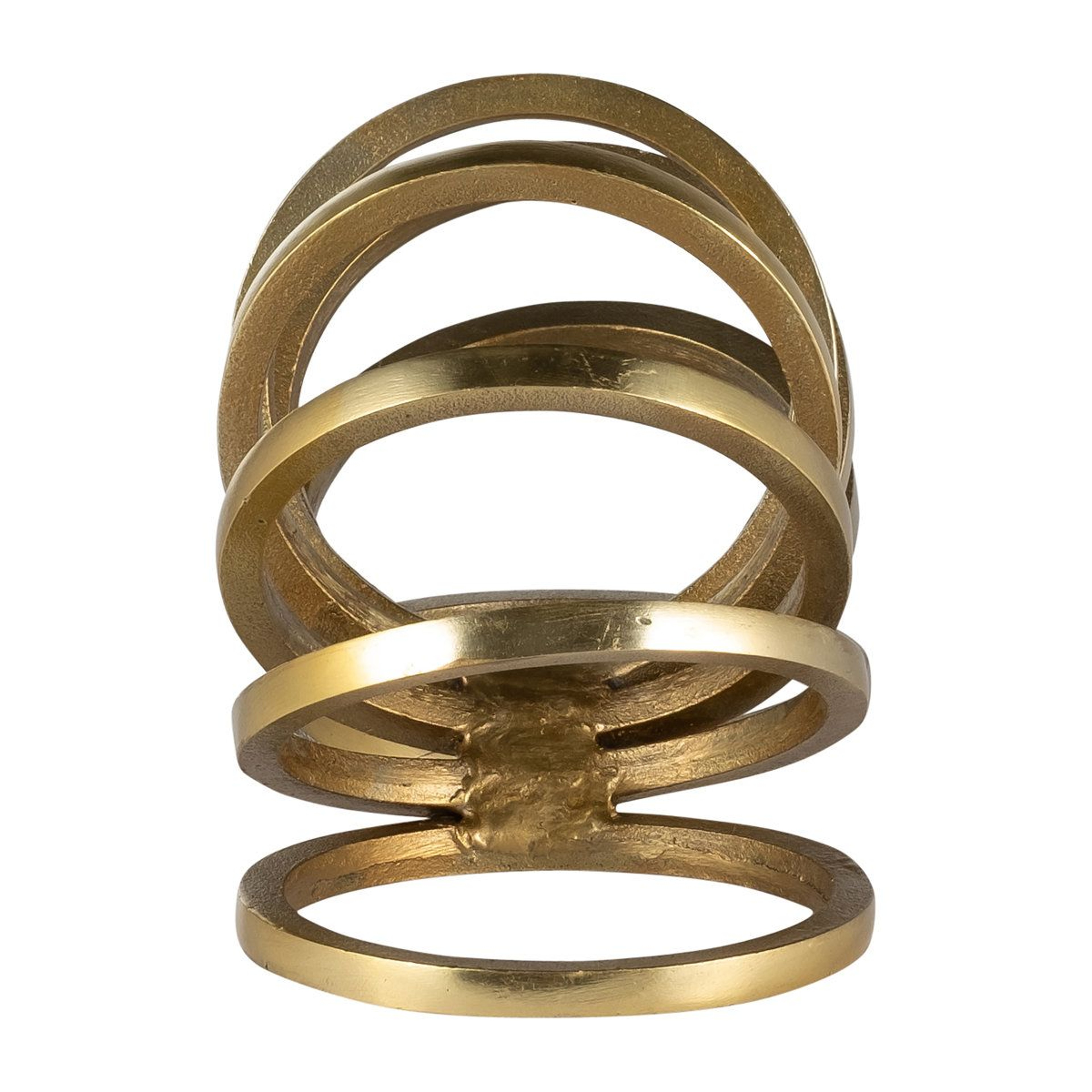 Hayslett Modern Metal Sculpture And Gold Ring Tabletop Decor 1