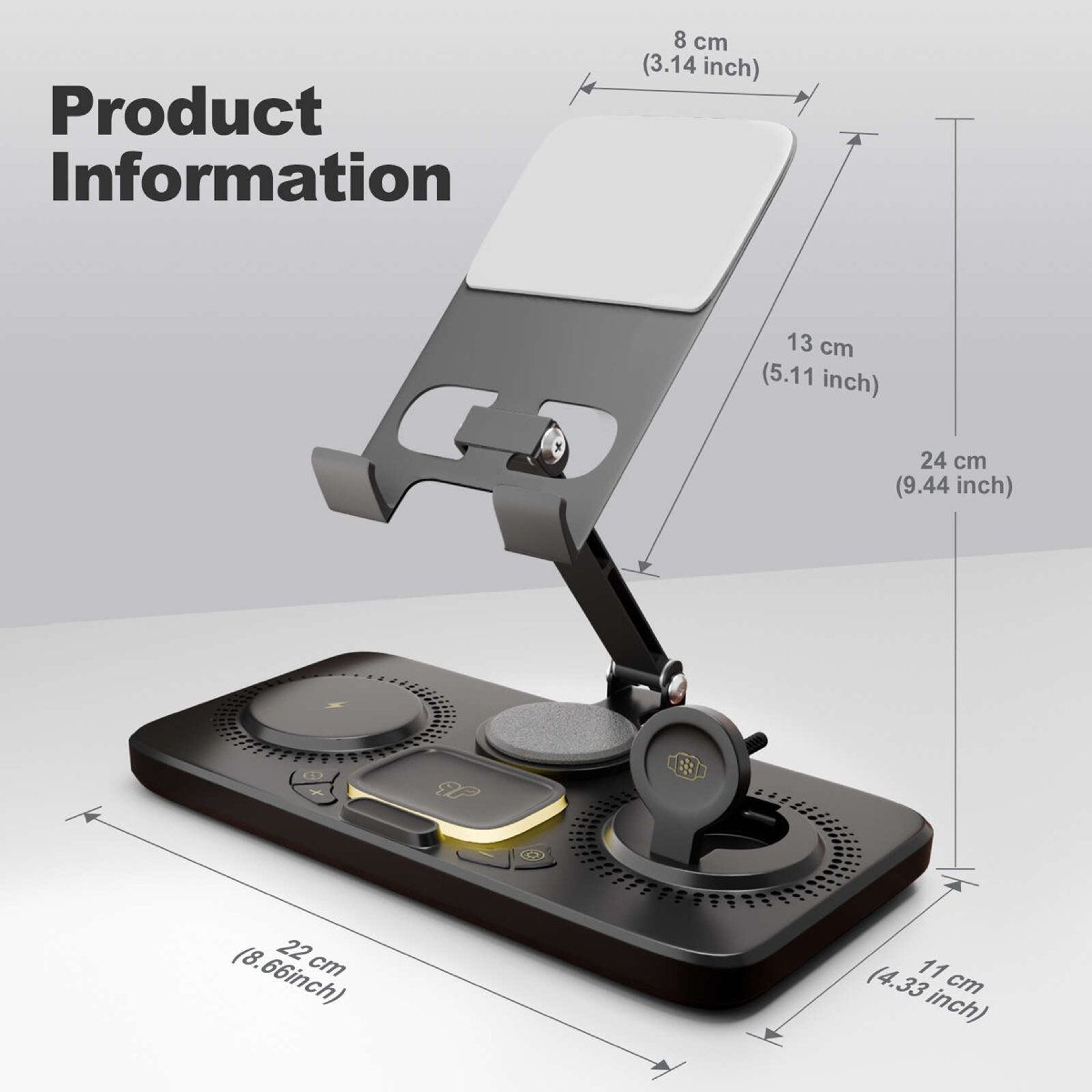 Foldable 3 In 1 Magnetic Wireless Charger For IPhone Apple Watch And AirPods 4