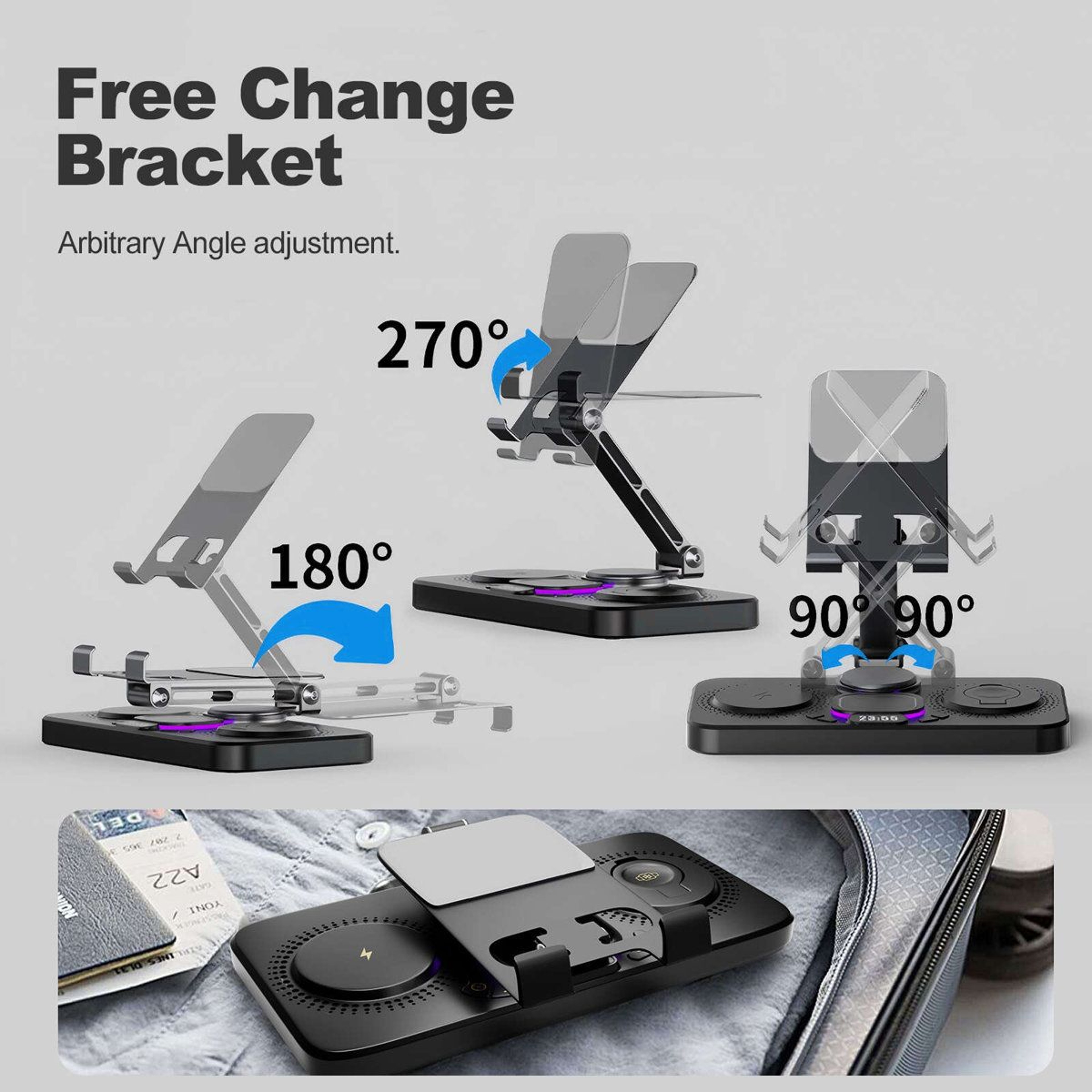 Foldable 3 In 1 Magnetic Wireless Charger For IPhone Apple Watch And AirPods 7