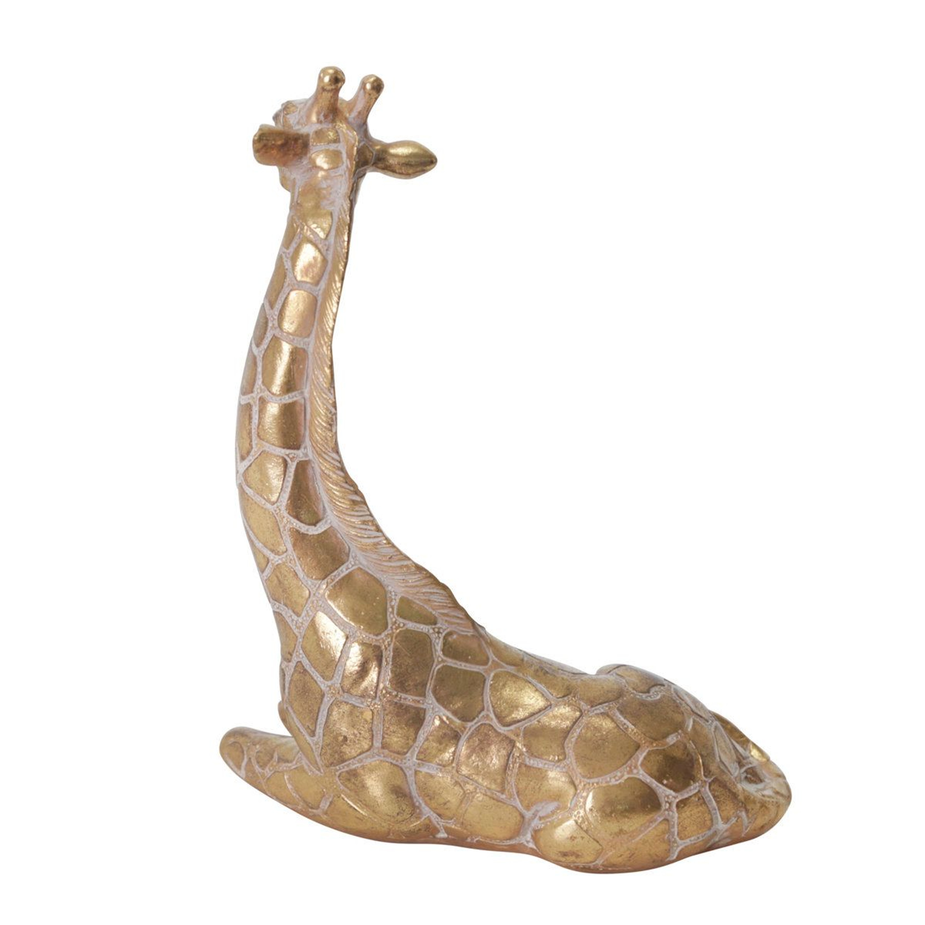 Elegant Gold Resin Giraffe Figurine For Modern Home Decor 1