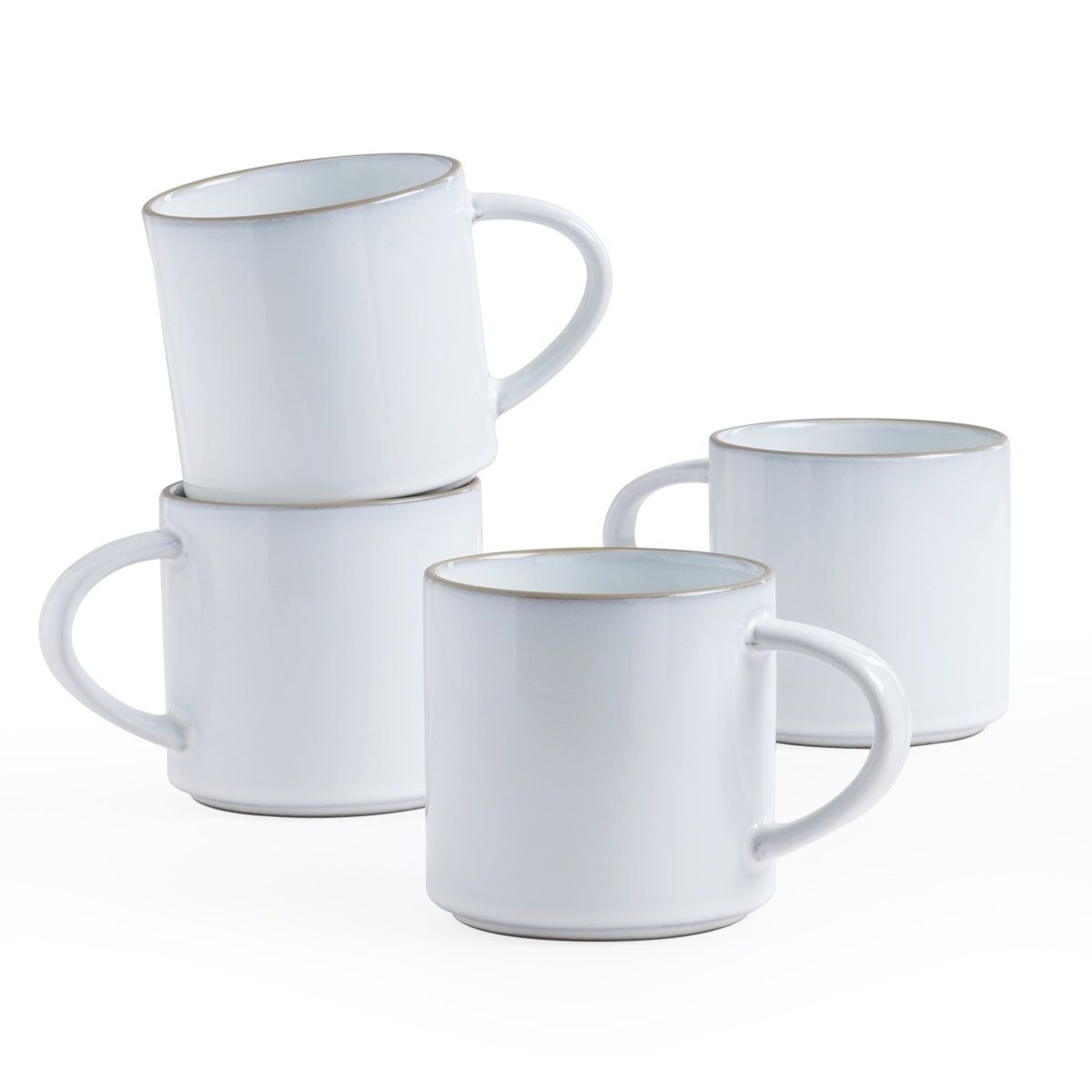 Artisan 14 Oz Stoneware Coffee Mug Set Of 4 With Reactive Glaze 6