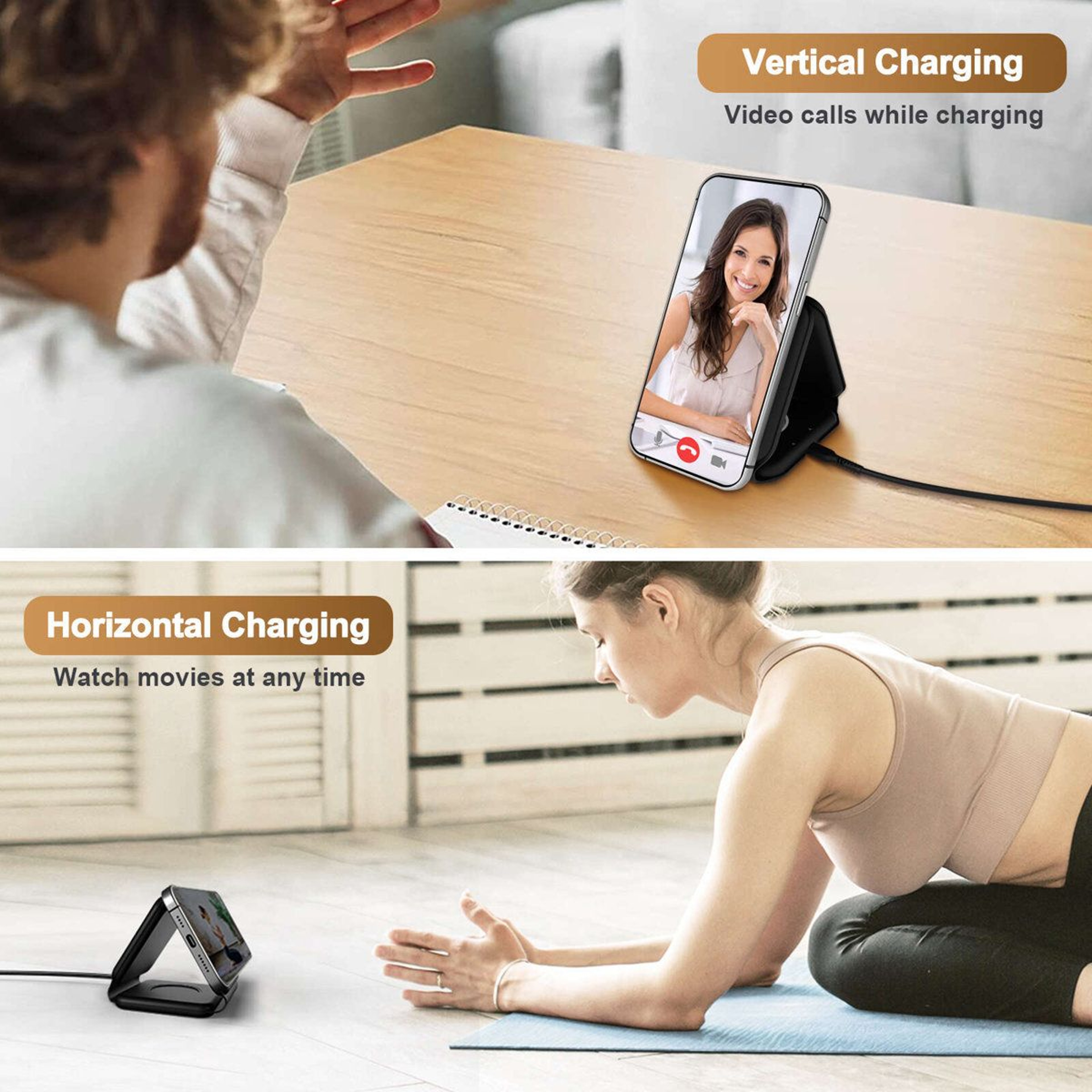 Waloo 3 In 1 Wireless Charger Foldable Charging Station For IPhone Apple Watch And AirPods 2