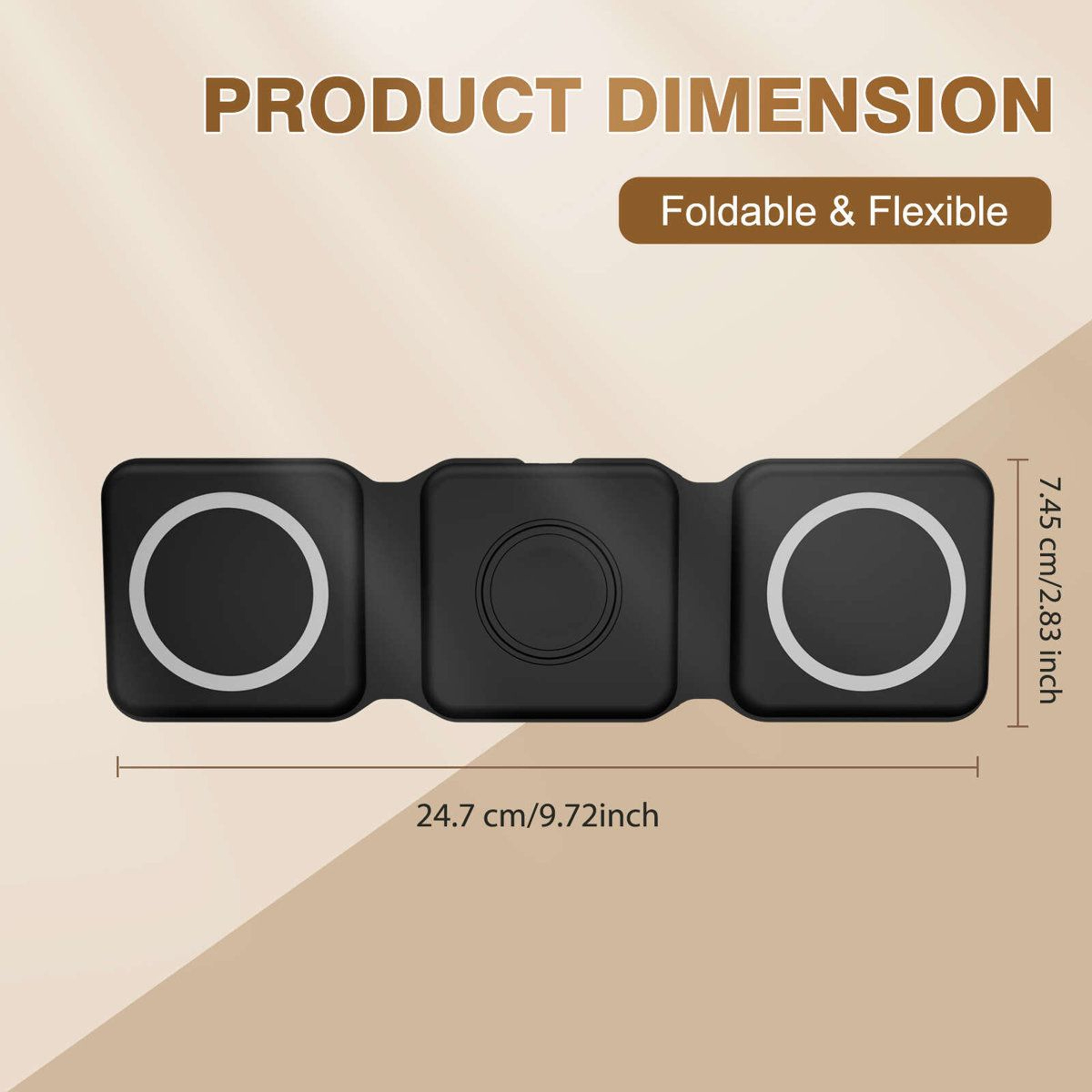 Waloo 3 In 1 Wireless Charger Foldable Charging Station For IPhone Apple Watch And AirPods 8