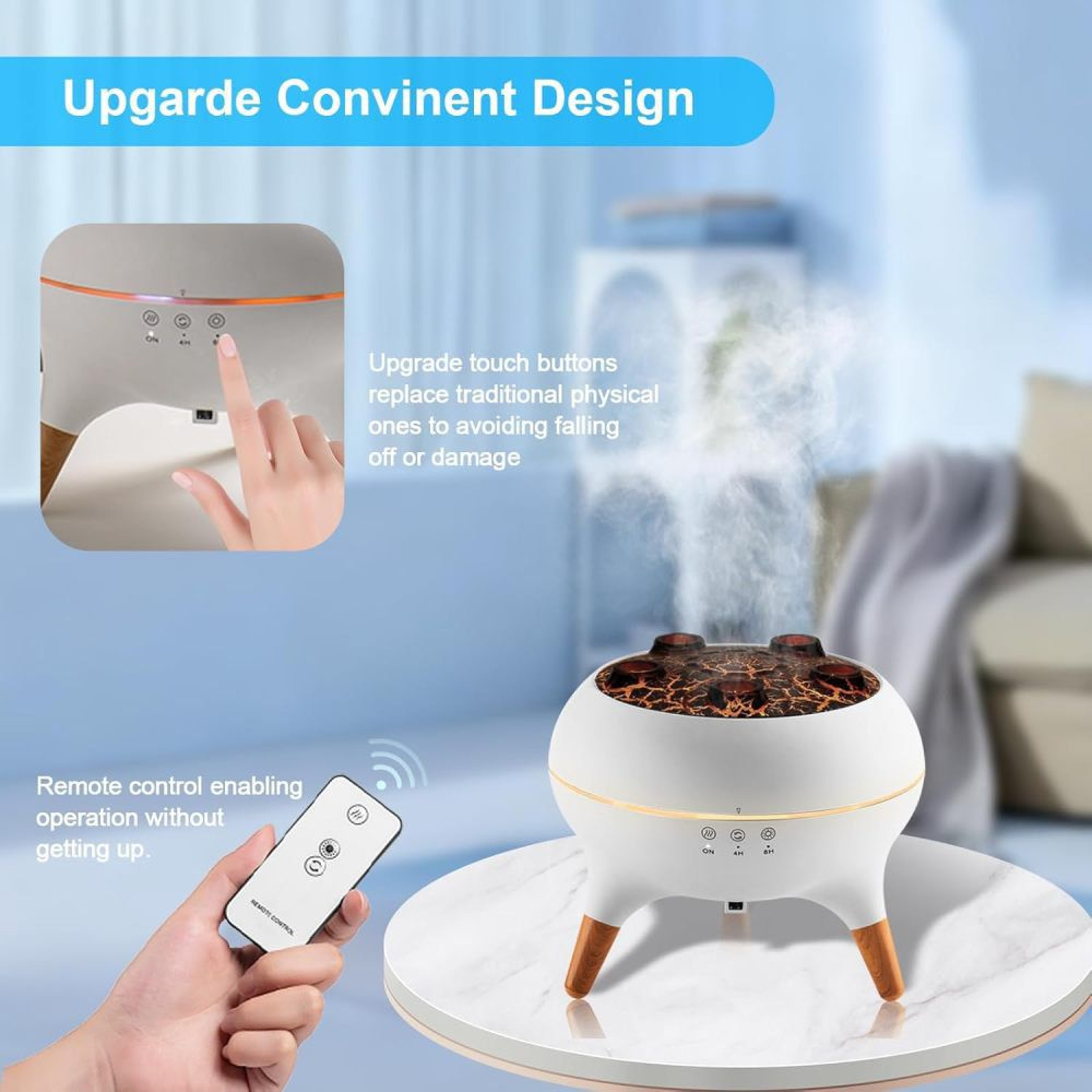 250ml Jellyfish Essential Oil Diffuser With Remote And 7 Color Lights 8