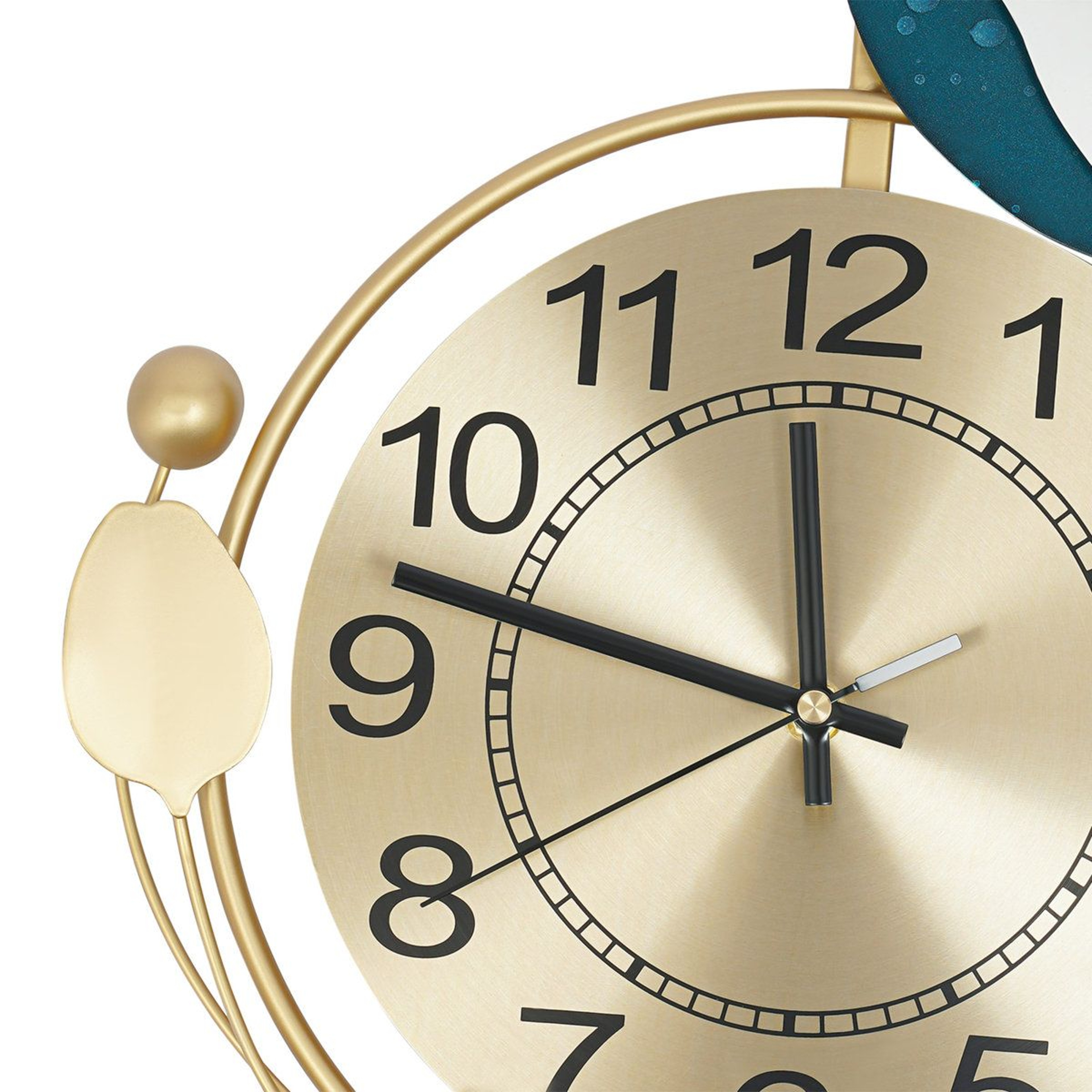 Luxury Peacock Wall Clock Silent Quartz Metal Wall Decor 2