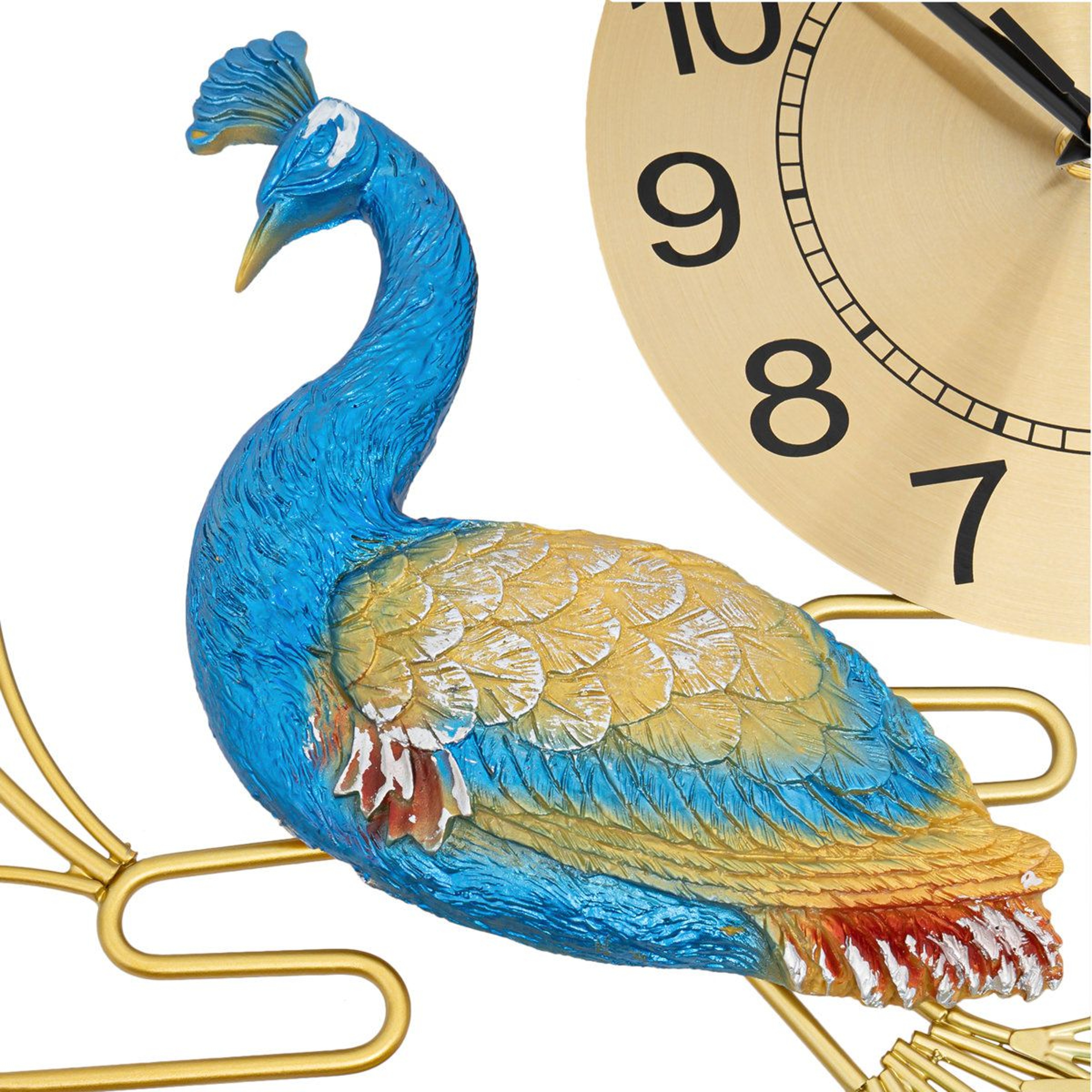 Modern Gold Wall Clock With Silent Quartz Movement And Crystal Accents 6