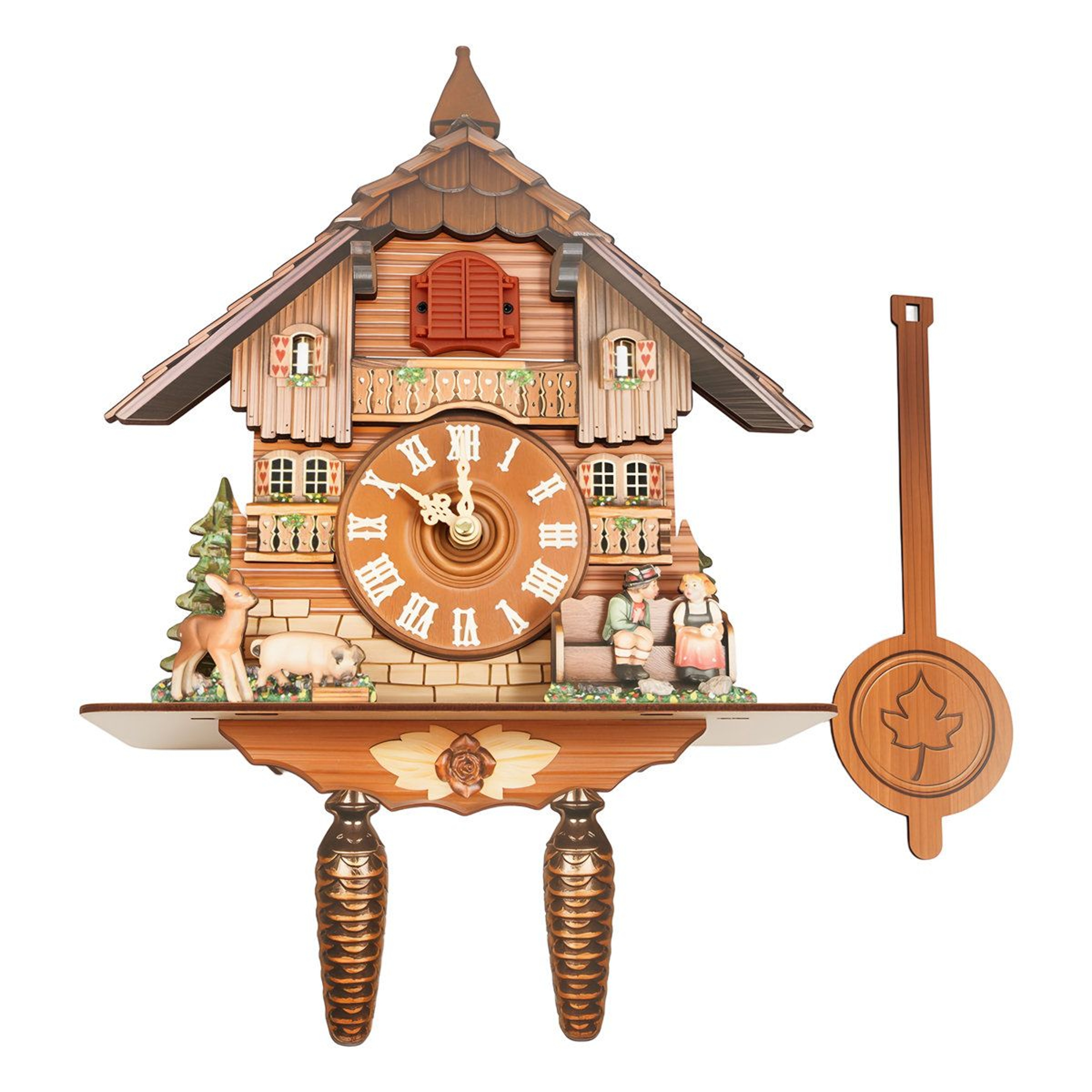 Vintage Cuckoo Wall Clock With Hourly Chime Decorative MDF Wall Clock 9