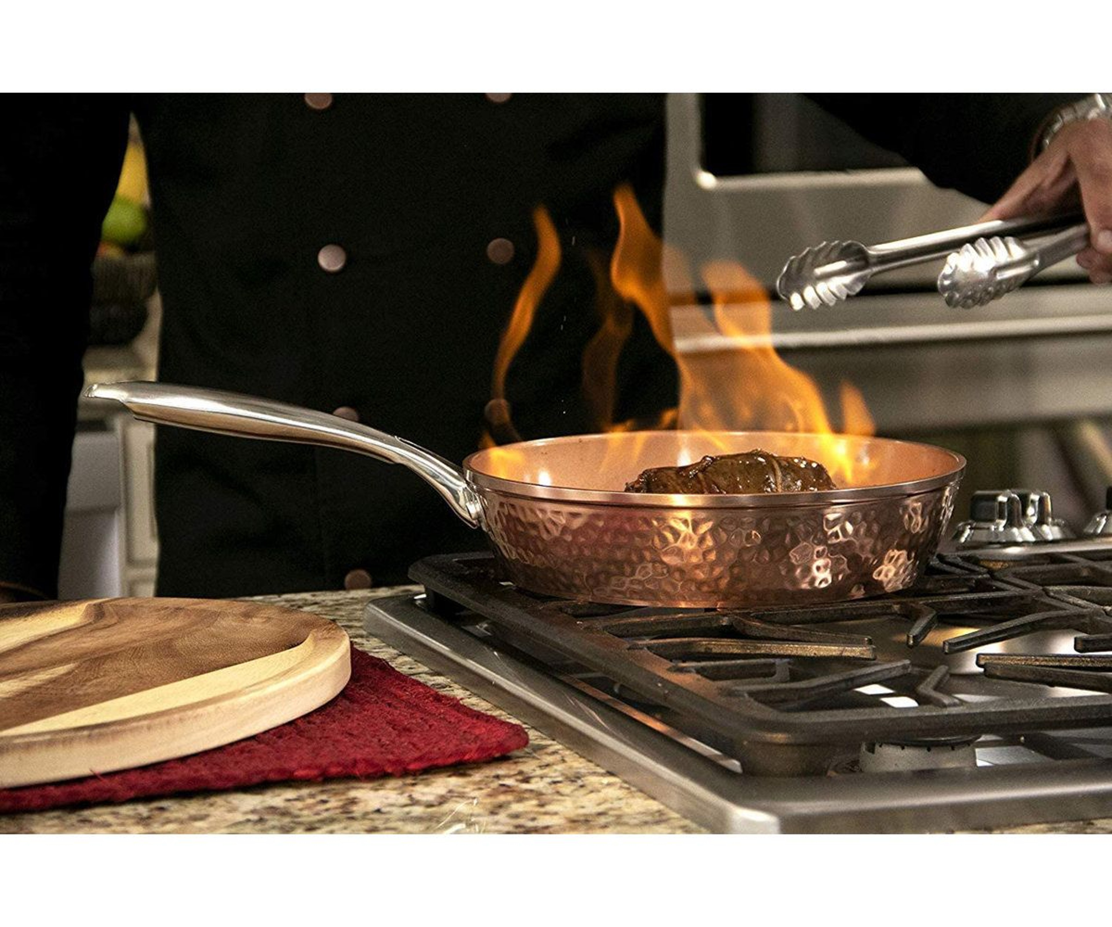 Gotham Steel Hammered Copper 95 Inch Nonstick Frying Pan Ceramic Induction Skillet 2